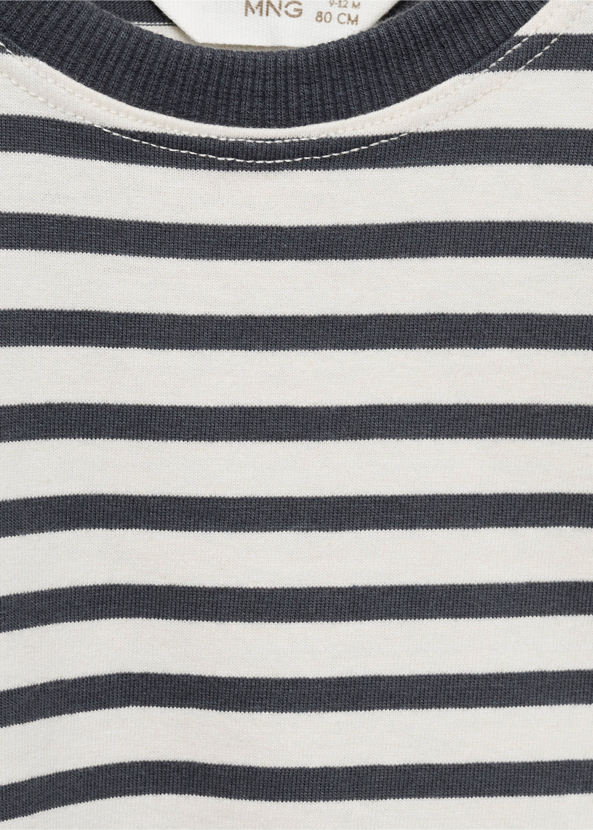 Gestreiftes Baumwoll-Shirt - Detail des Artikels 8, Anthrazit. Ref: 77002935-00.