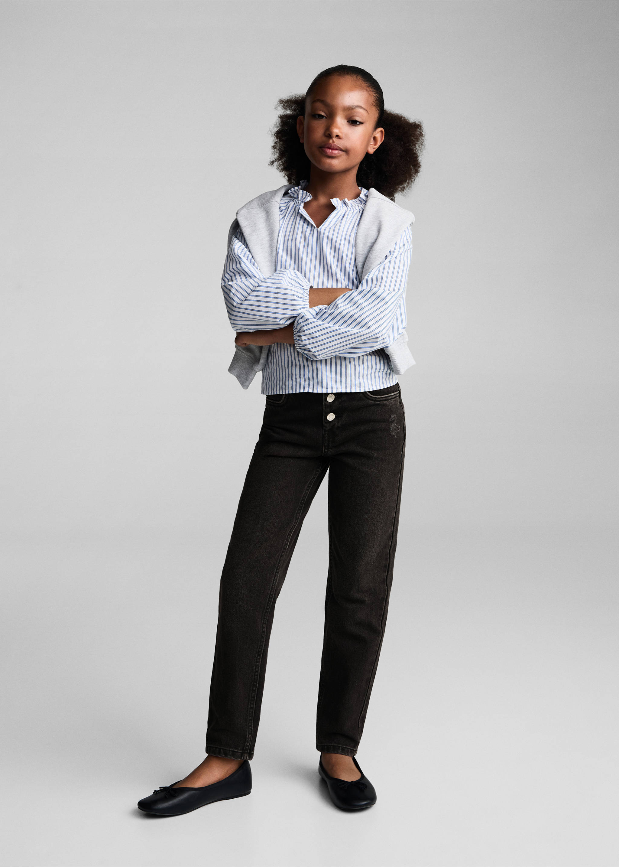 Jean mom-fit - Plan général, Black denim. Ref: 77003275-00.