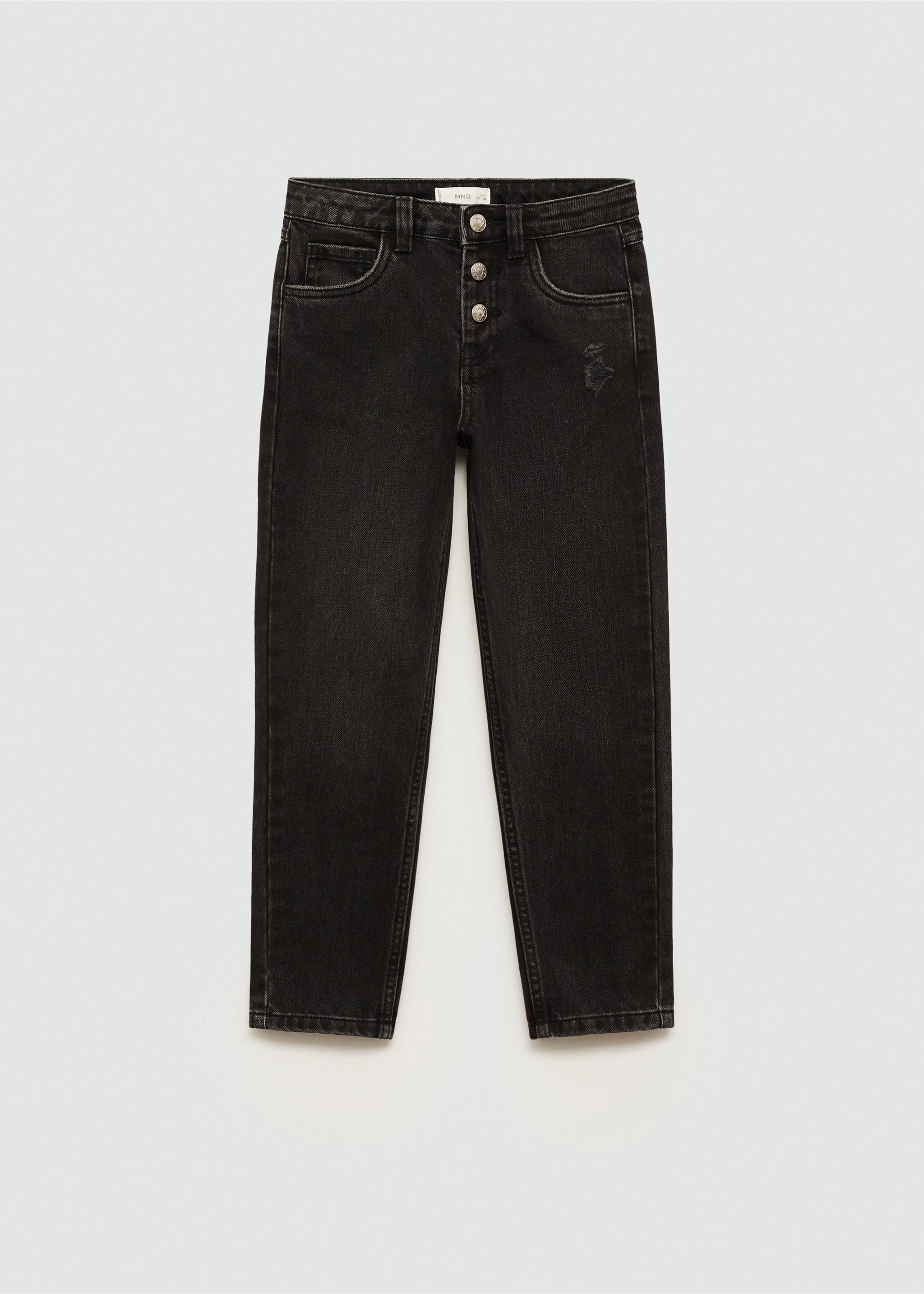 Jean mom-fit - Article sans modèle, Black denim. Ref: 77003275-00.