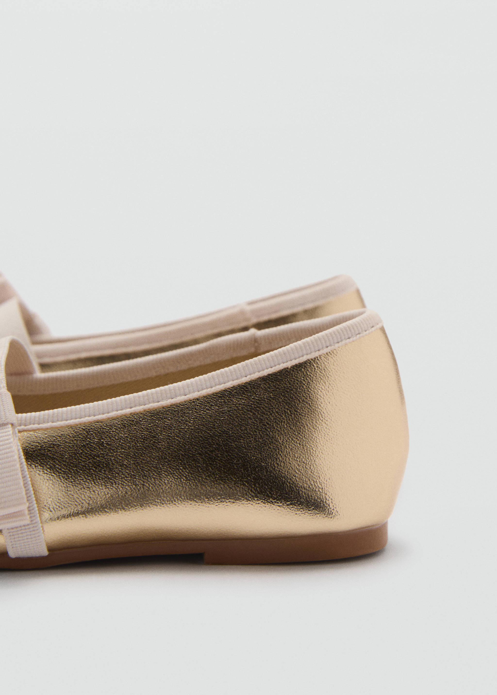 Metallic strip ballerinas - Details of the article 1