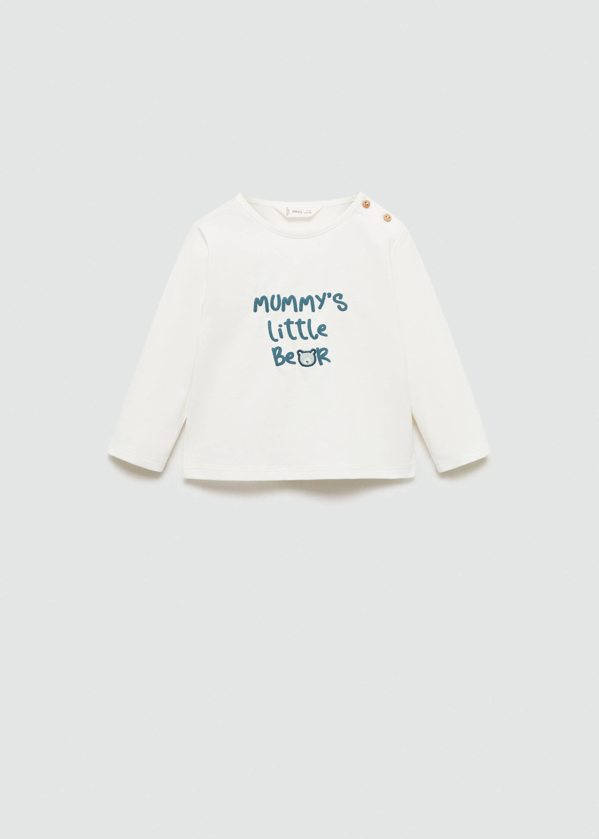 Embroidered detail cotton T-shirt - Article without model