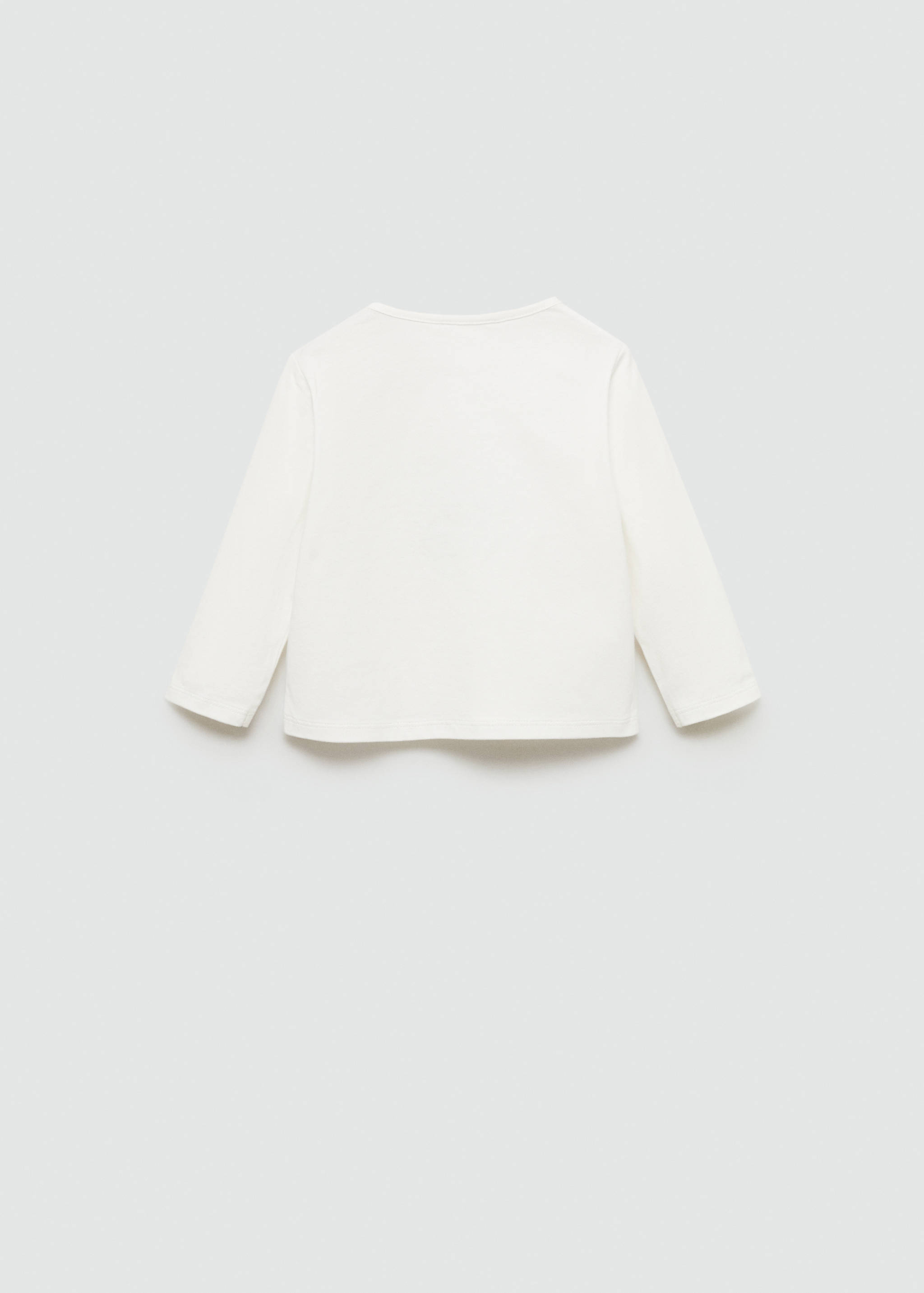 Embroidered detail cotton T-shirt - Reverse of the article