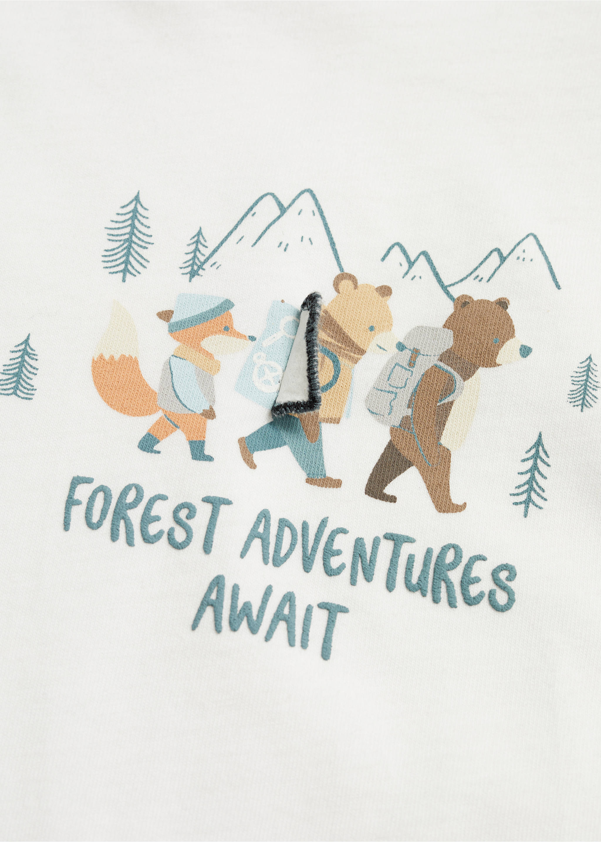 Printed cotton-blend T-shirt - Details of the article 0, Off White. Ref: 77003693-00.