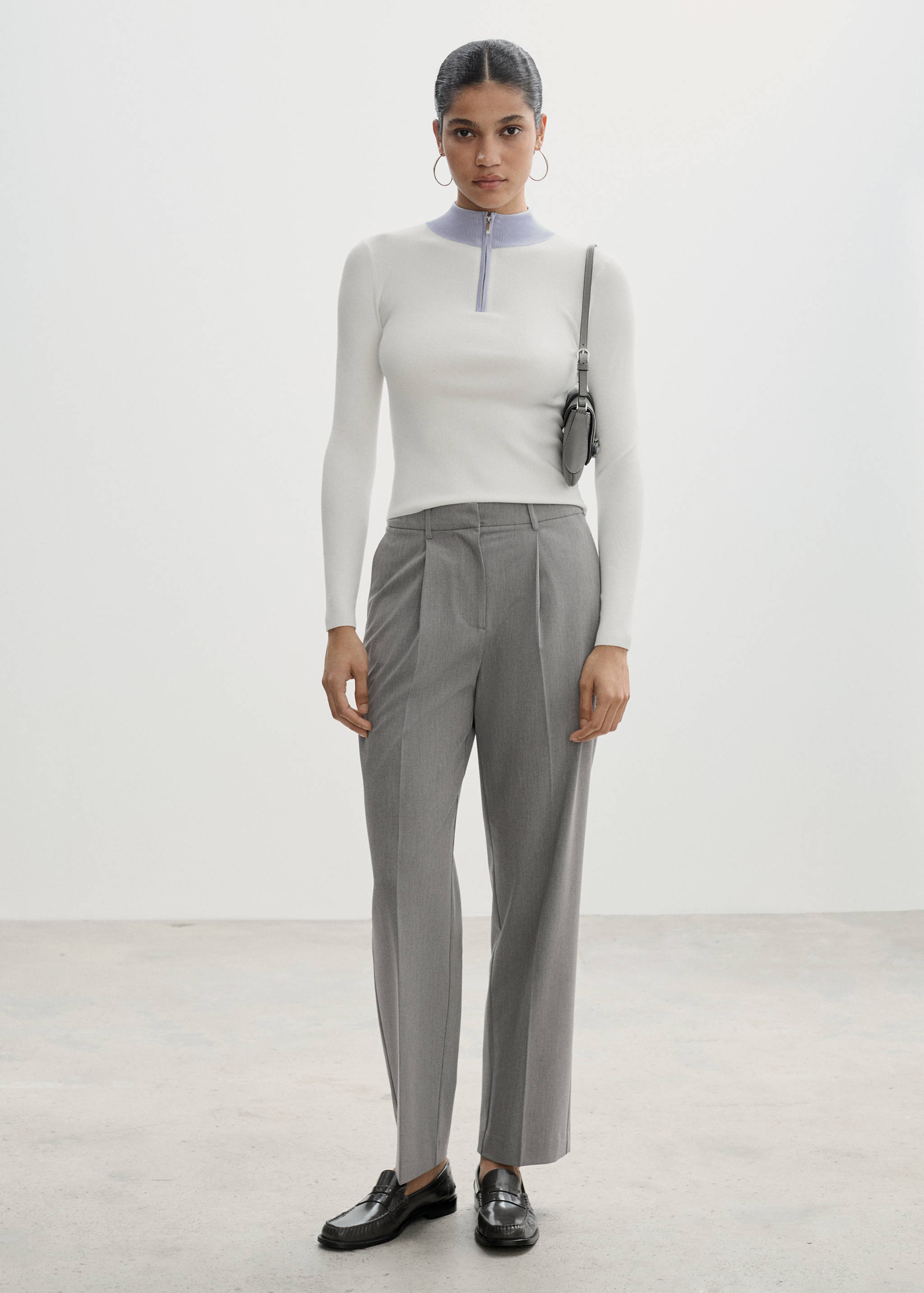 Pullover mit Zip-Kragen - Allgemeine Ansicht