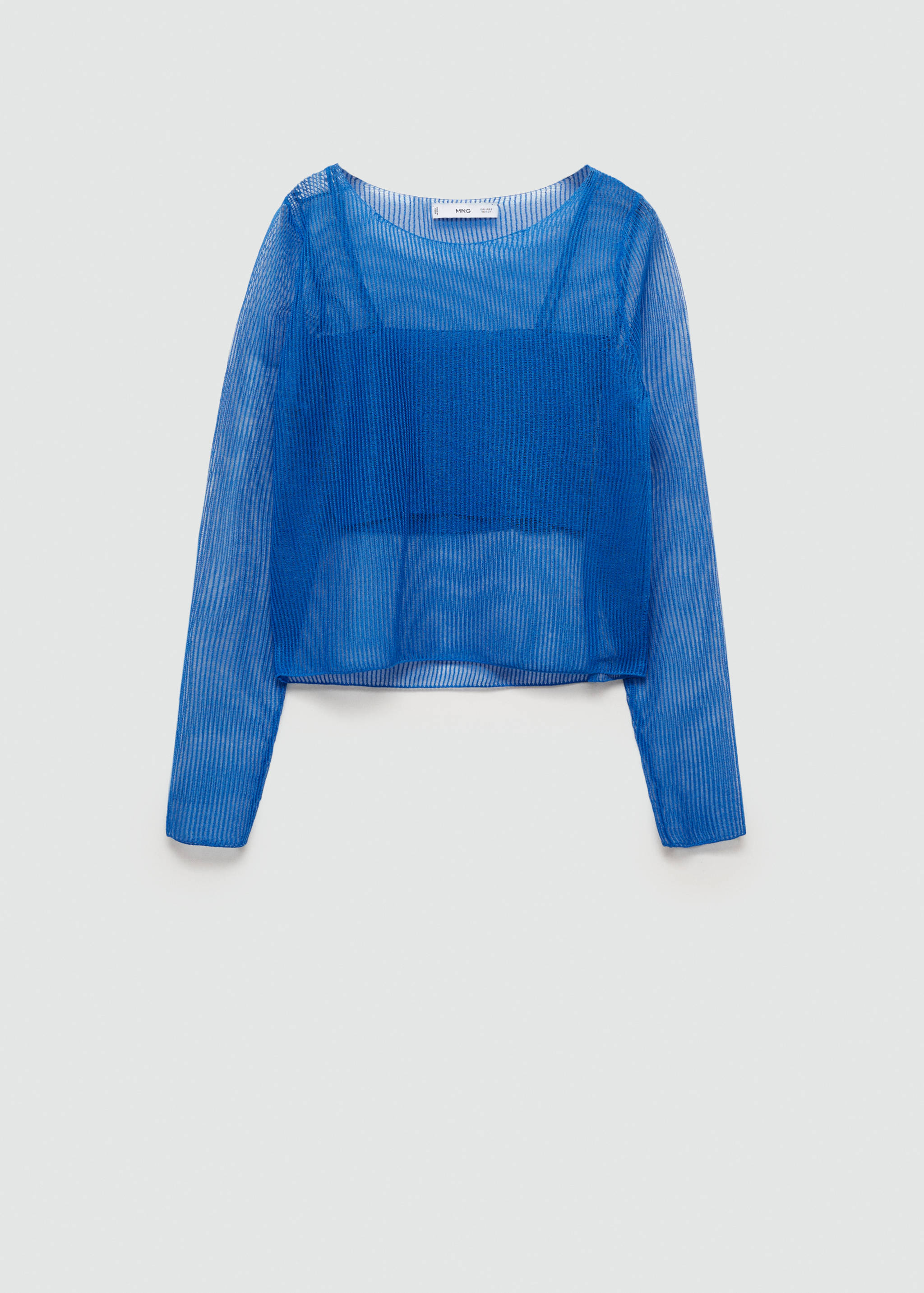 Semi-transparent sweater combined top - Article without model