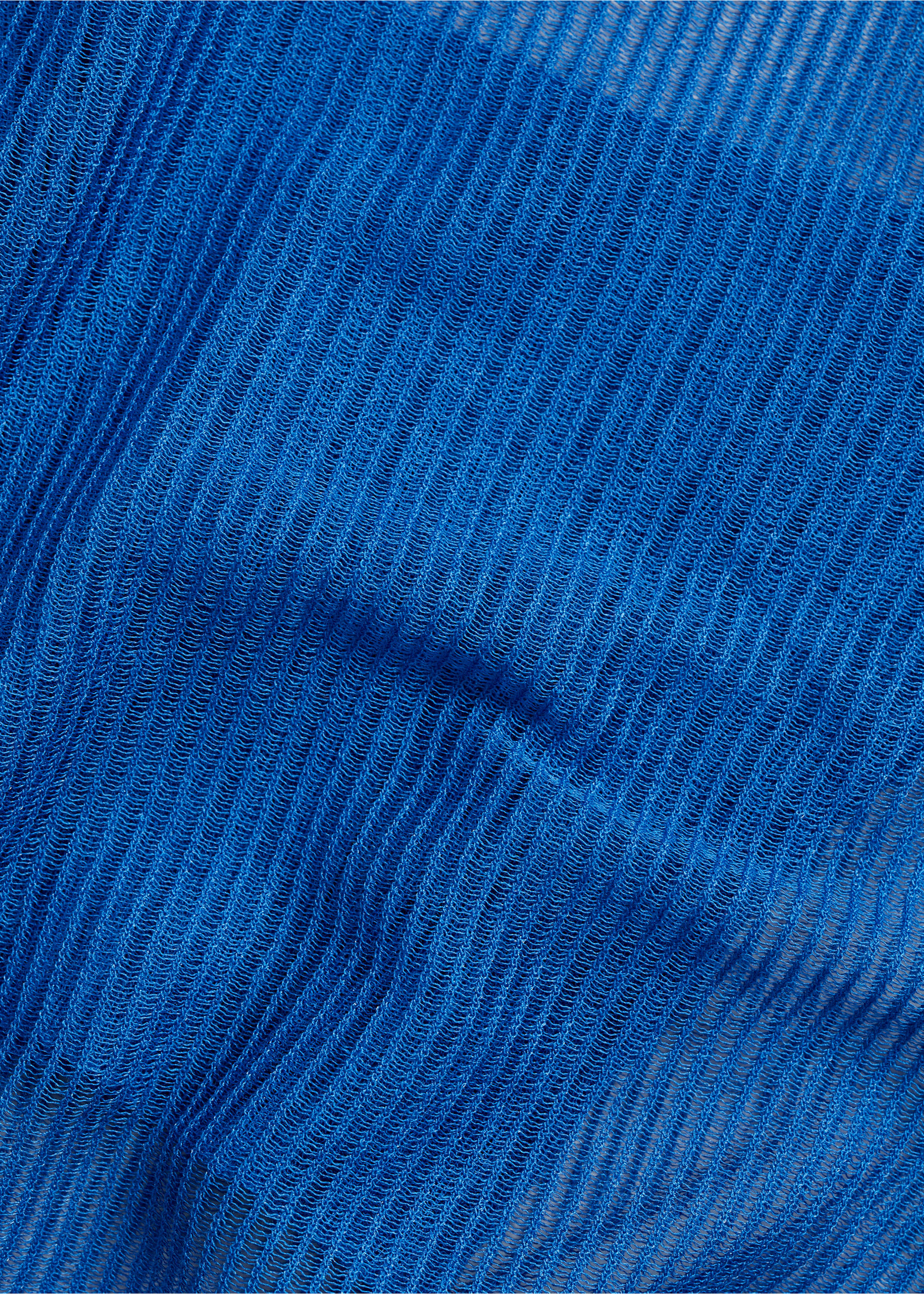 Semi-transparent sweater combined top - Details of the article 8, Vibrant blue. Ref: 77004017-00.