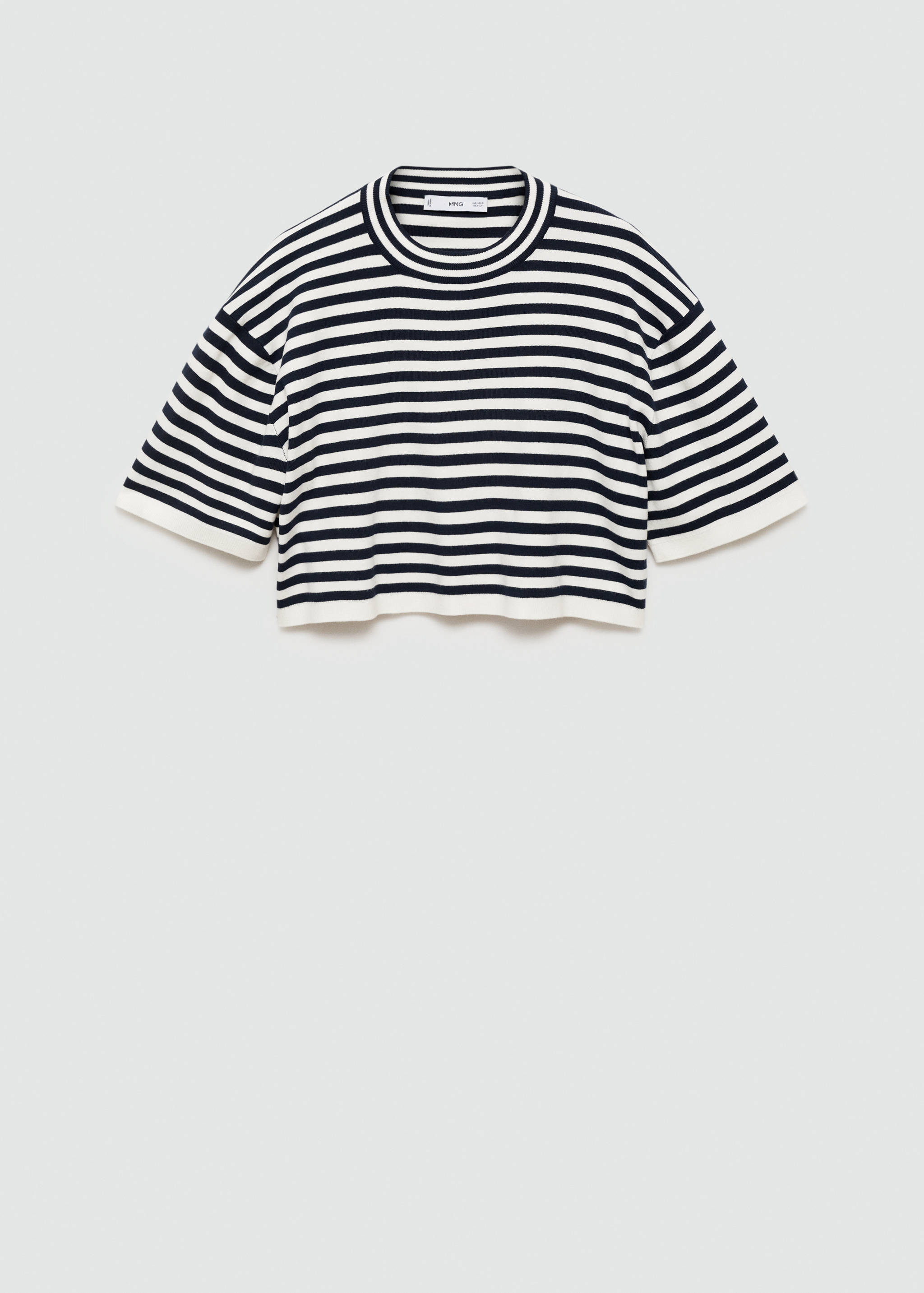 Kurzes T-Shirt mit Streifen - Artikel ohne Model