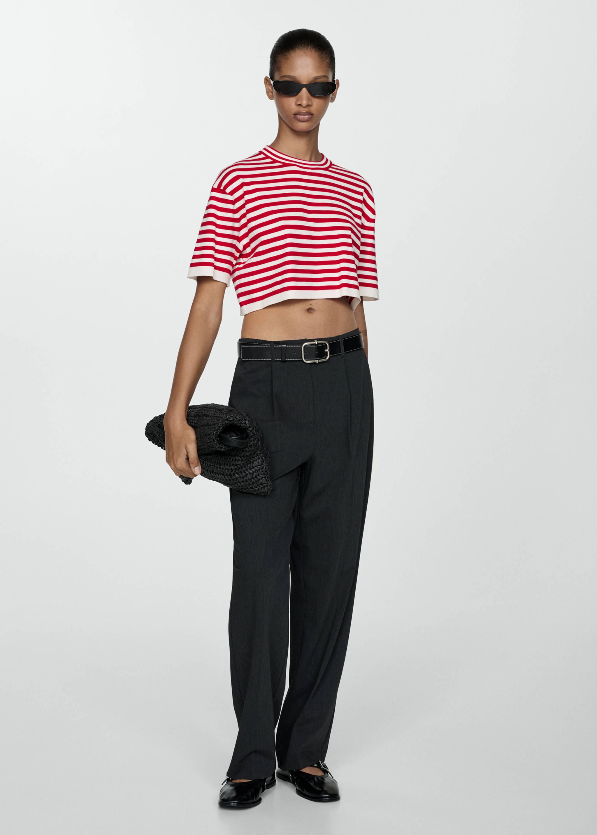 Striped crop T-shirt - General plane