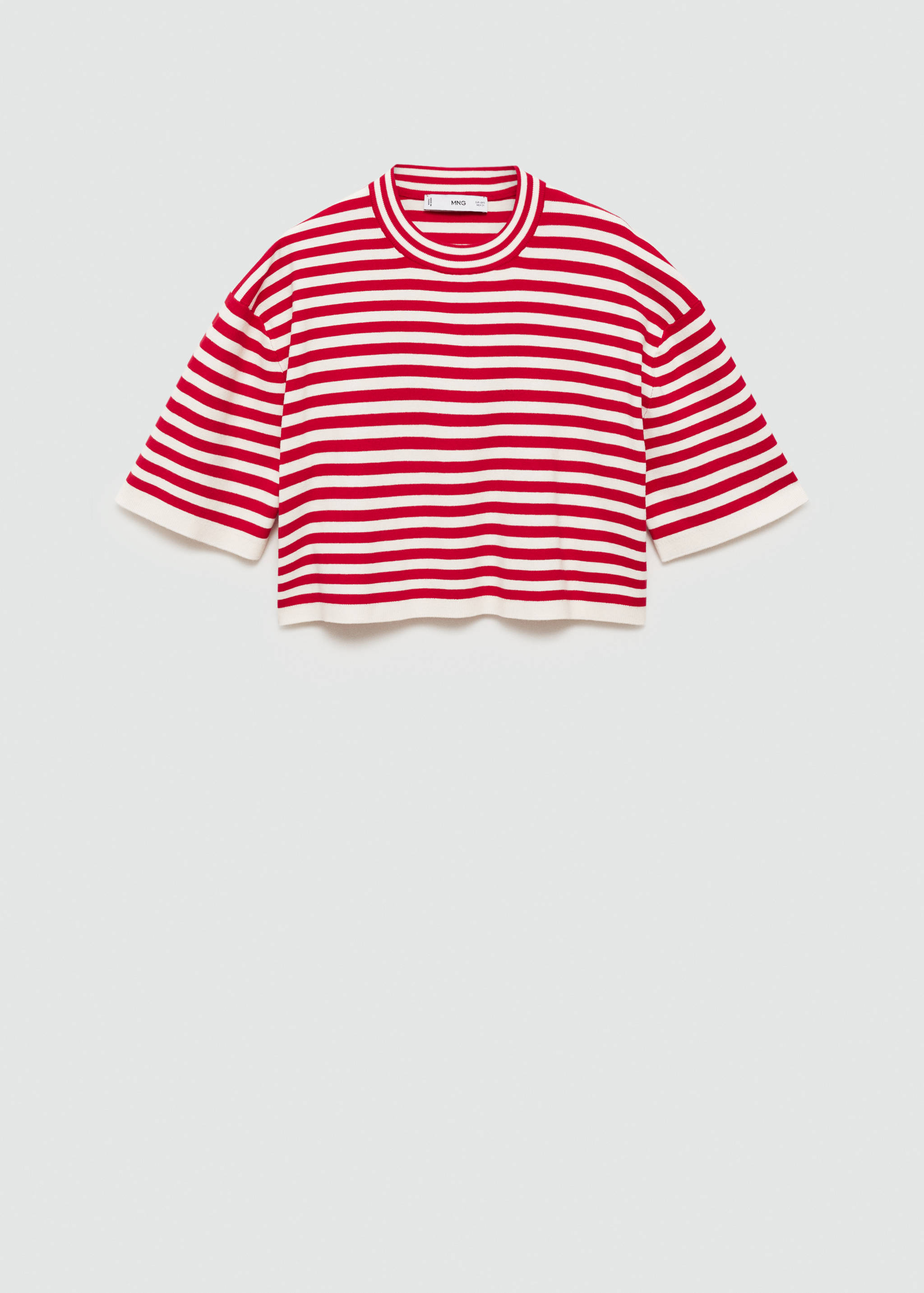 Kurzes T-Shirt mit Streifen - Artikel ohne Model