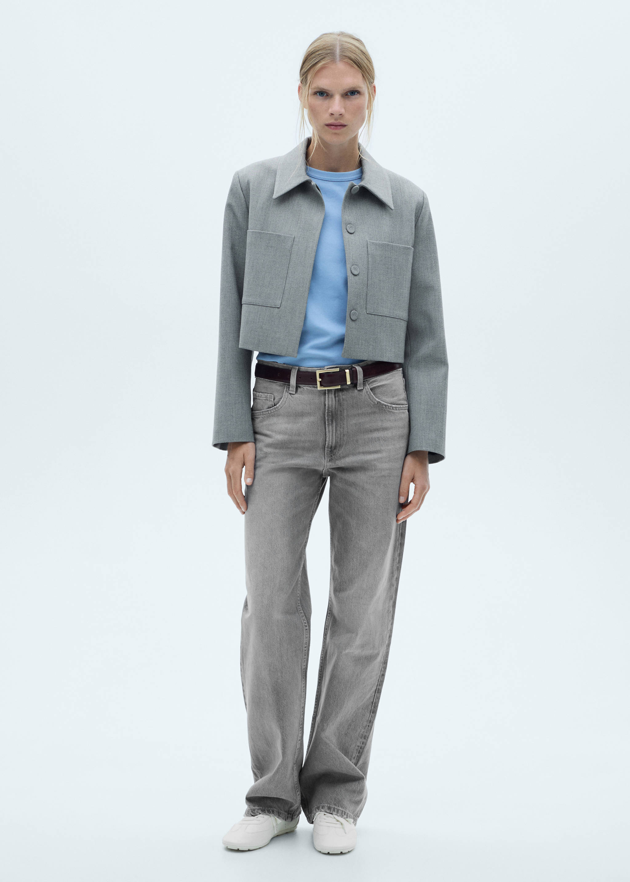 Miami medium-rise straight-fit jeans - General plane