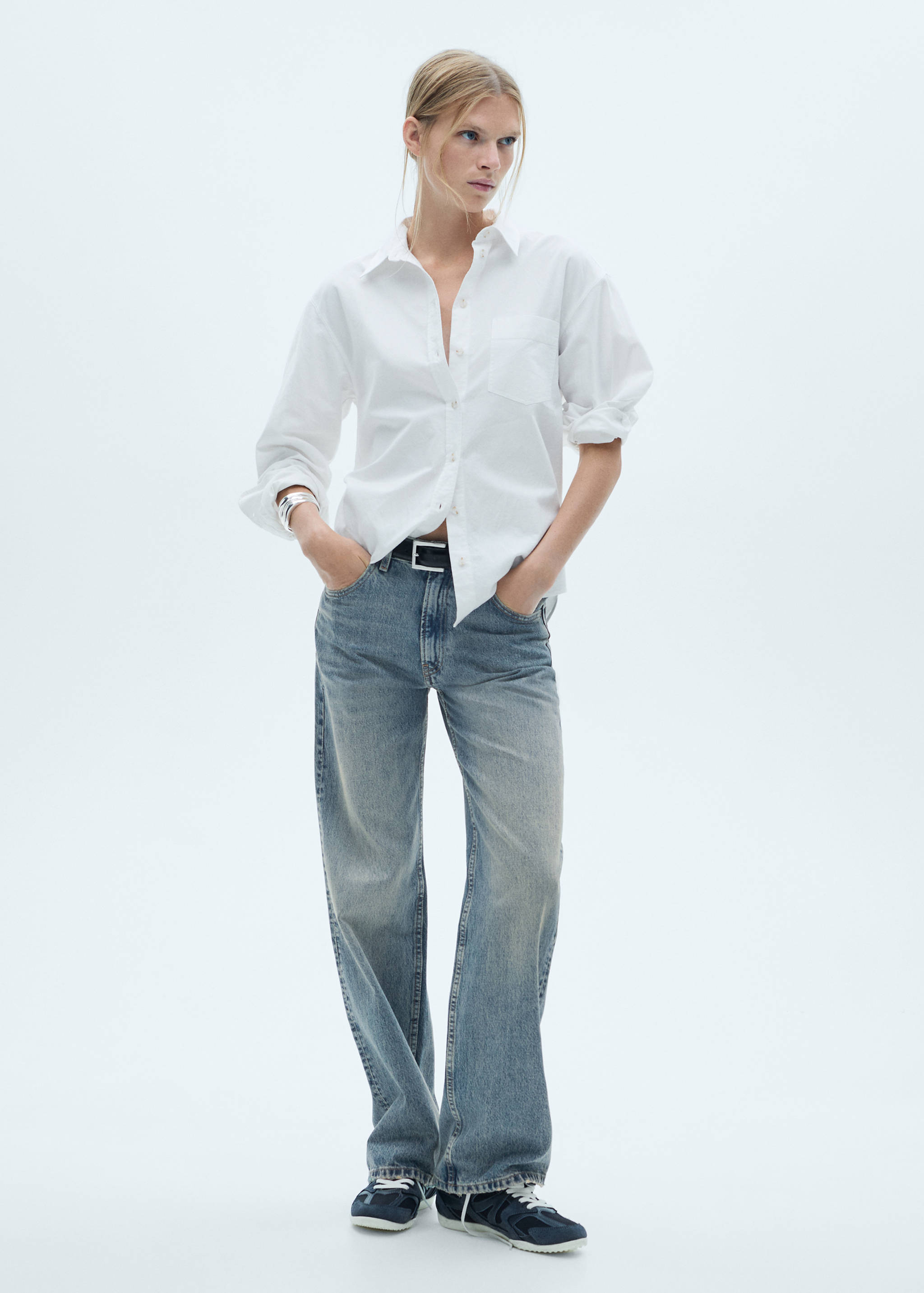 Miami medium-rise straight-fit jeans - General plane