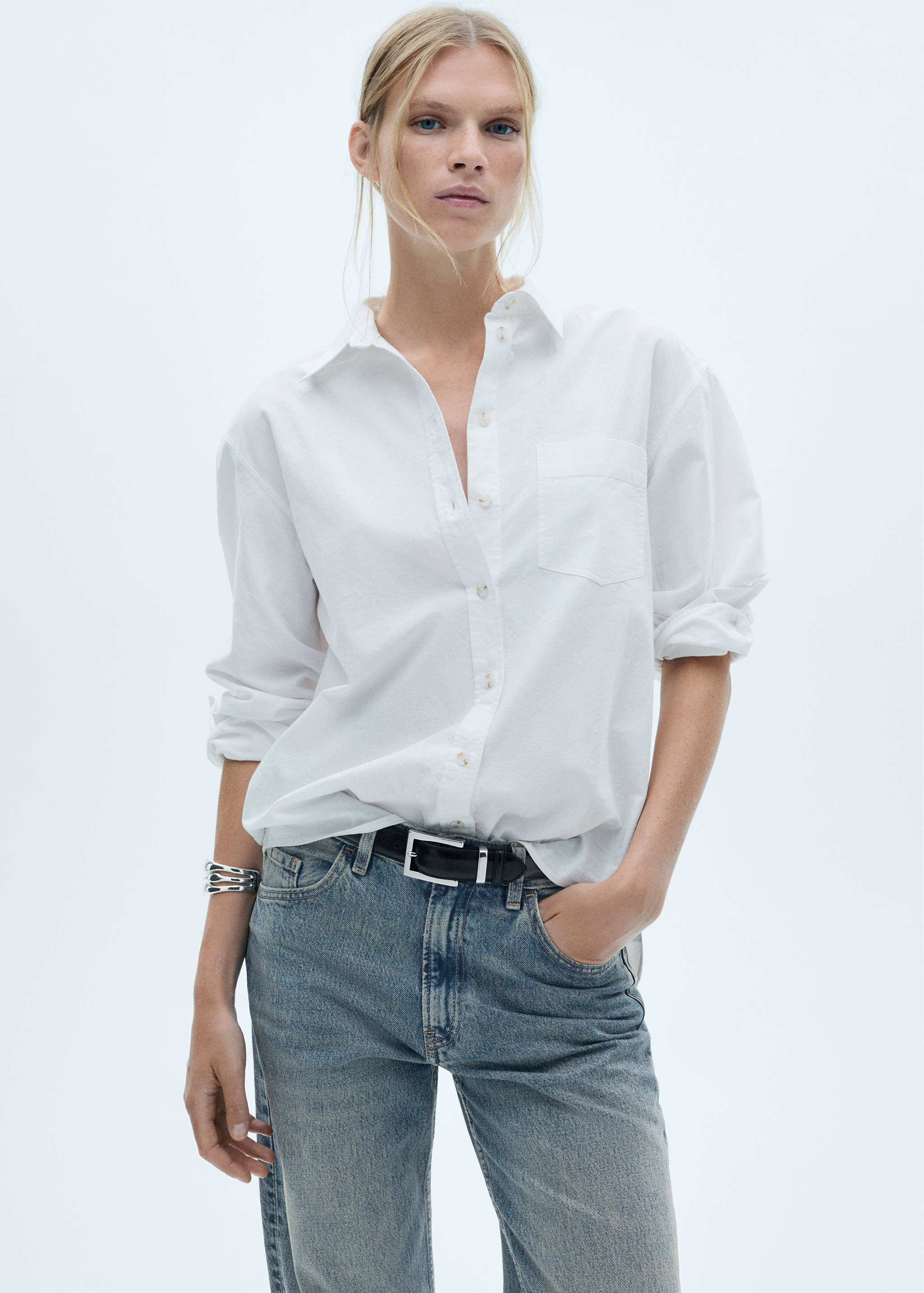 Miami medium-rise straight-fit jeans - Medium plane