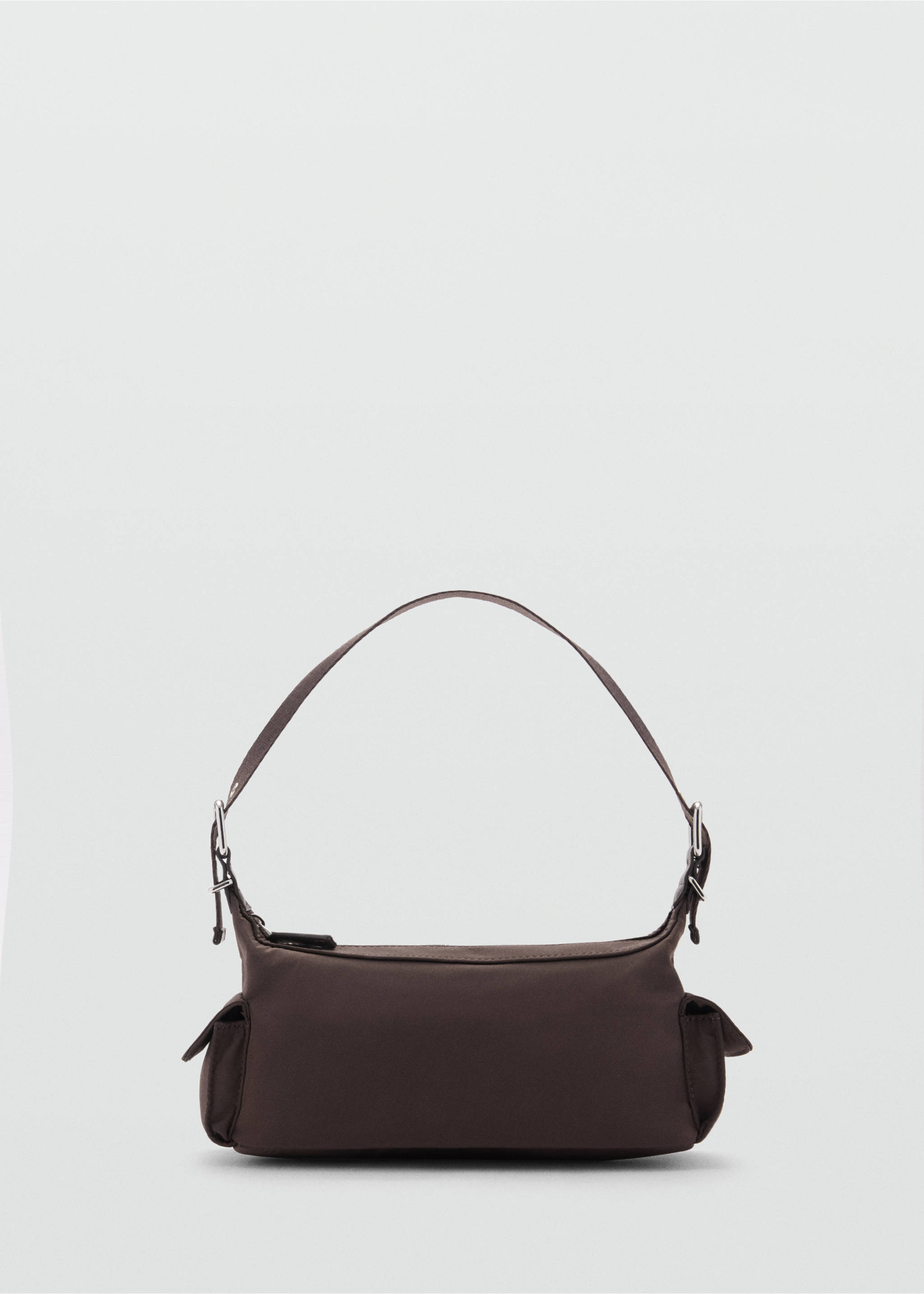 Nylon cargo bag with pockets - Article without model, Chocolate. Ref: 77004023-00.