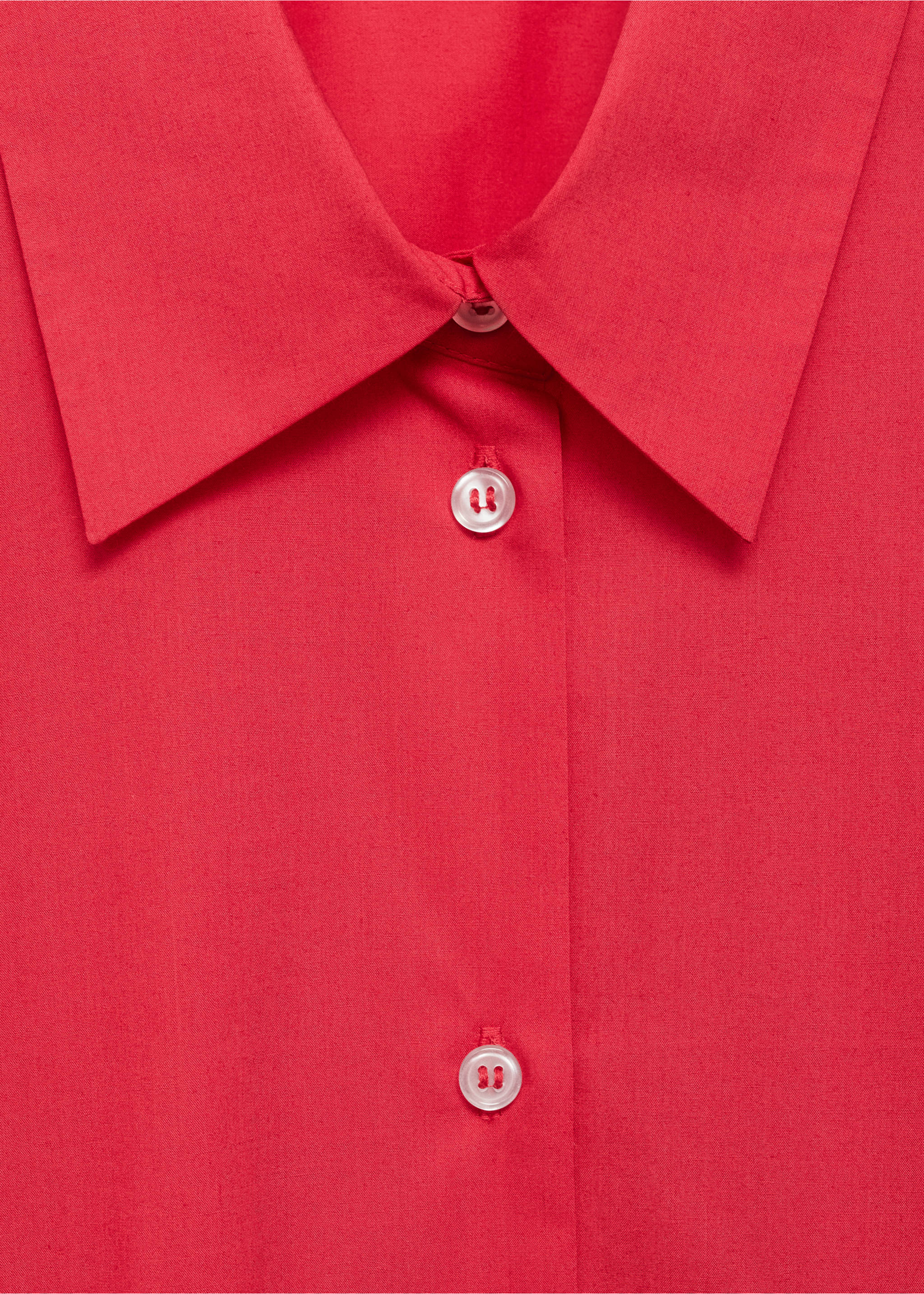 Pocket oversize shirt - Details of the article 8, Red. Ref: 77004024-00.