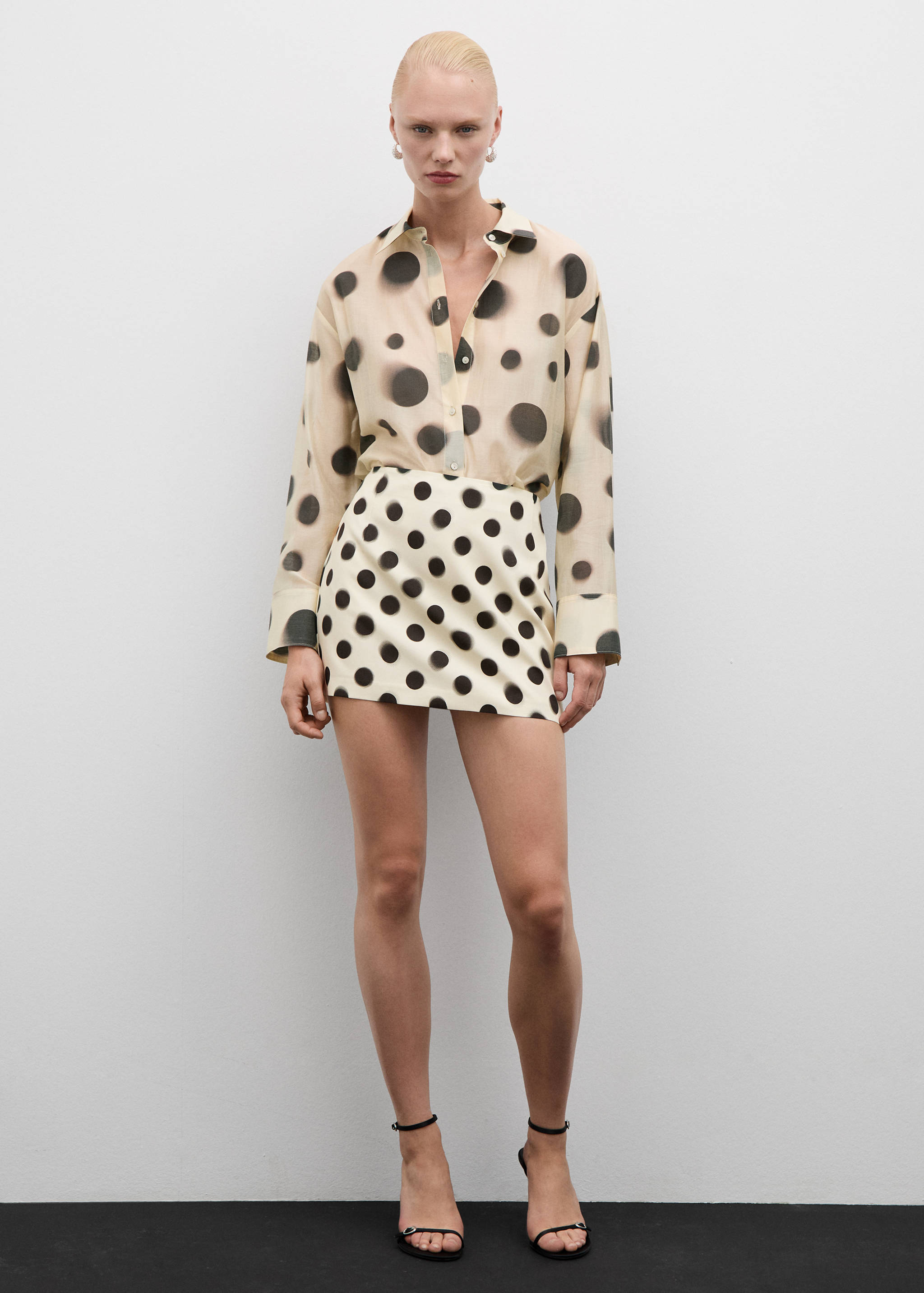 Polka-dot lyocell shirt - General plane