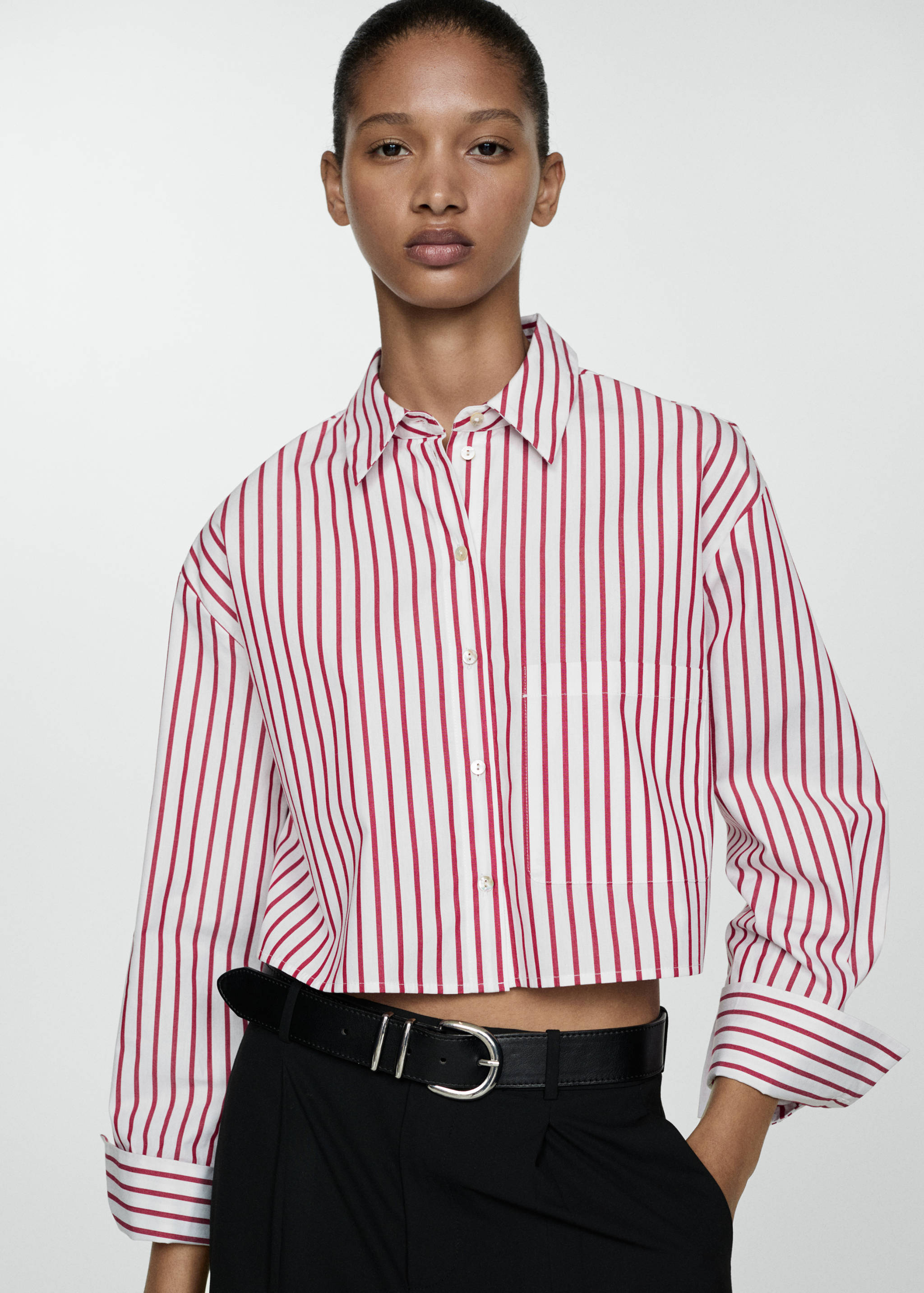 Camicia crop righe - Piano medio