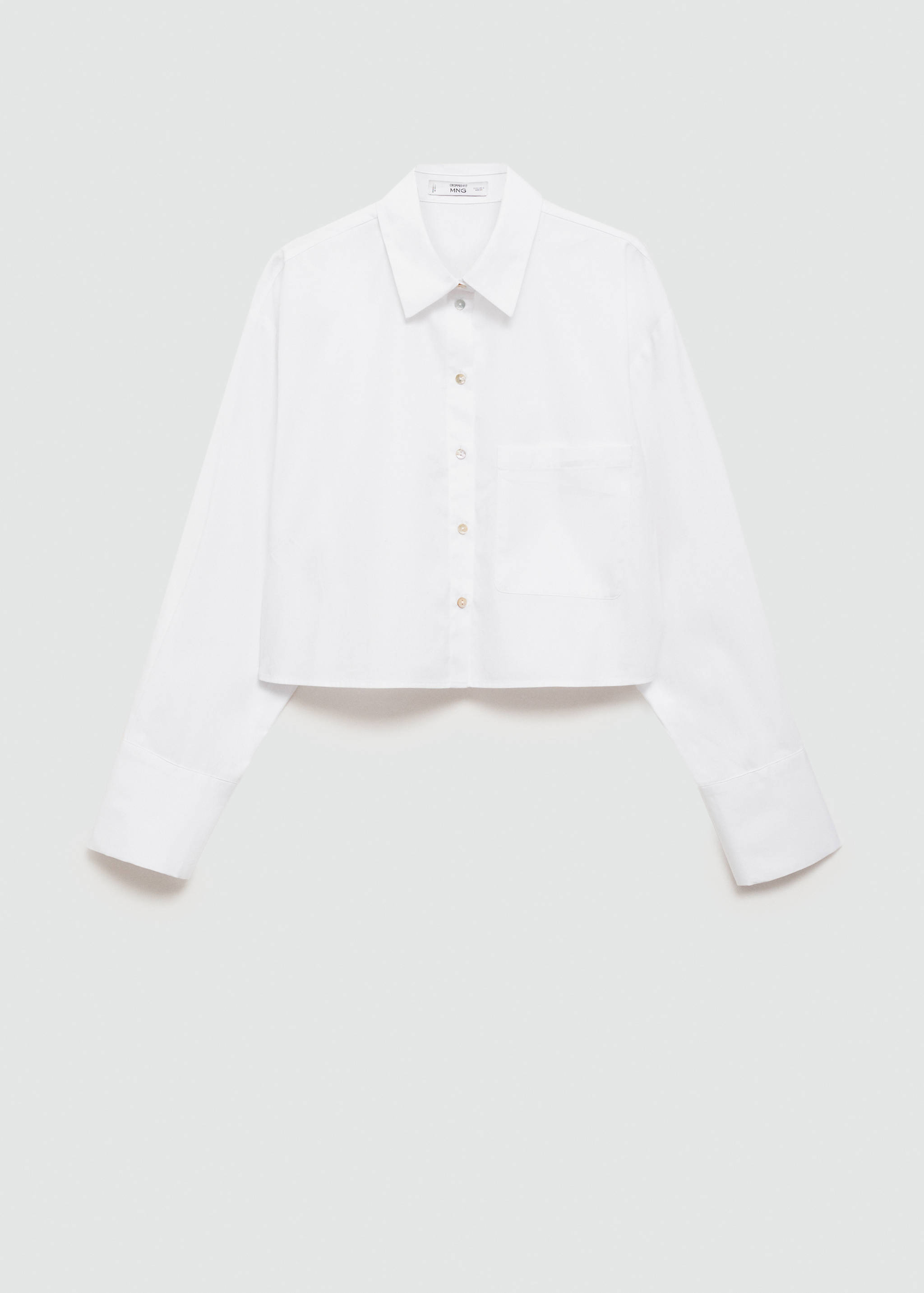 Košile cropped s kapsou - Zboží bez modelu