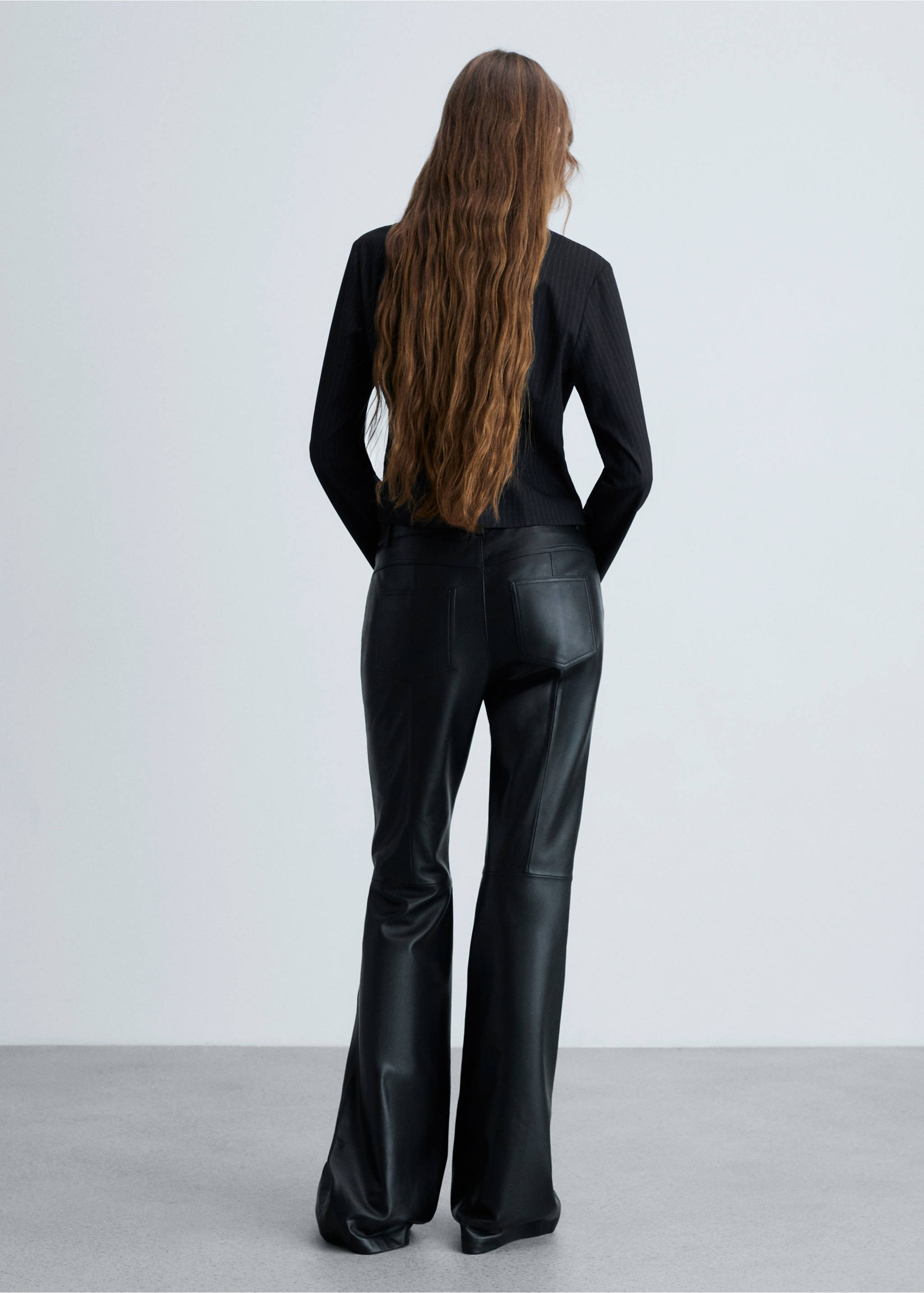 Pinstripe shirt with zip - Reverse of the article, Navy. Ref: 77004030-00.