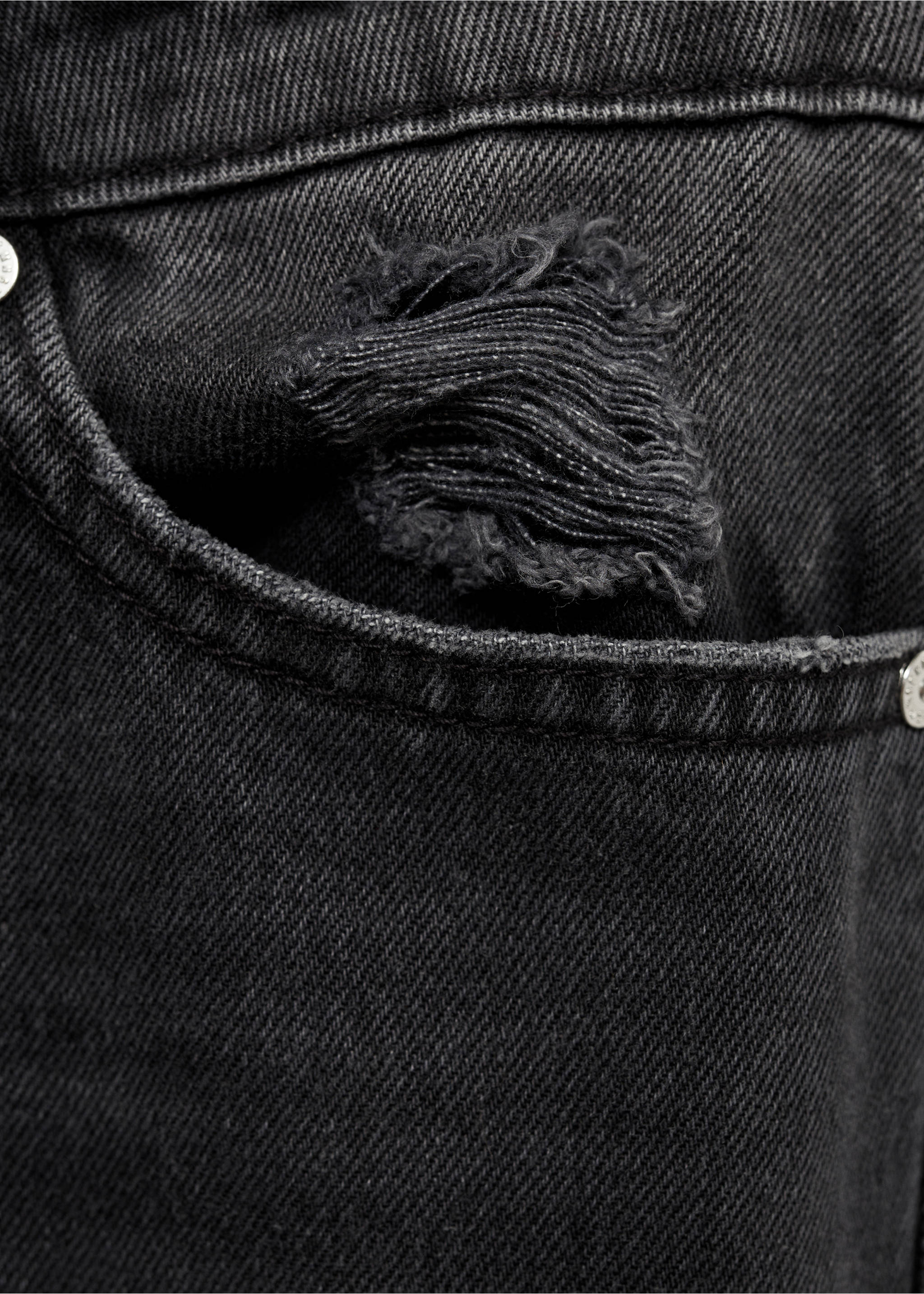 Texans Blanca rectes crop - Detall de l'article 0, Black denim. Ref: 77004031-00.