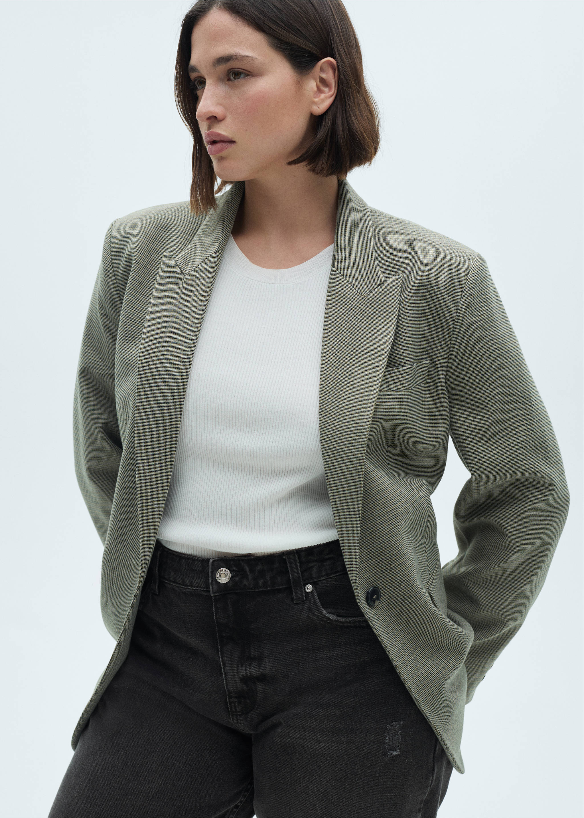 Texans Blanca rectes crop - Detall de l'article 5, Black denim. Ref: 77004031-00.