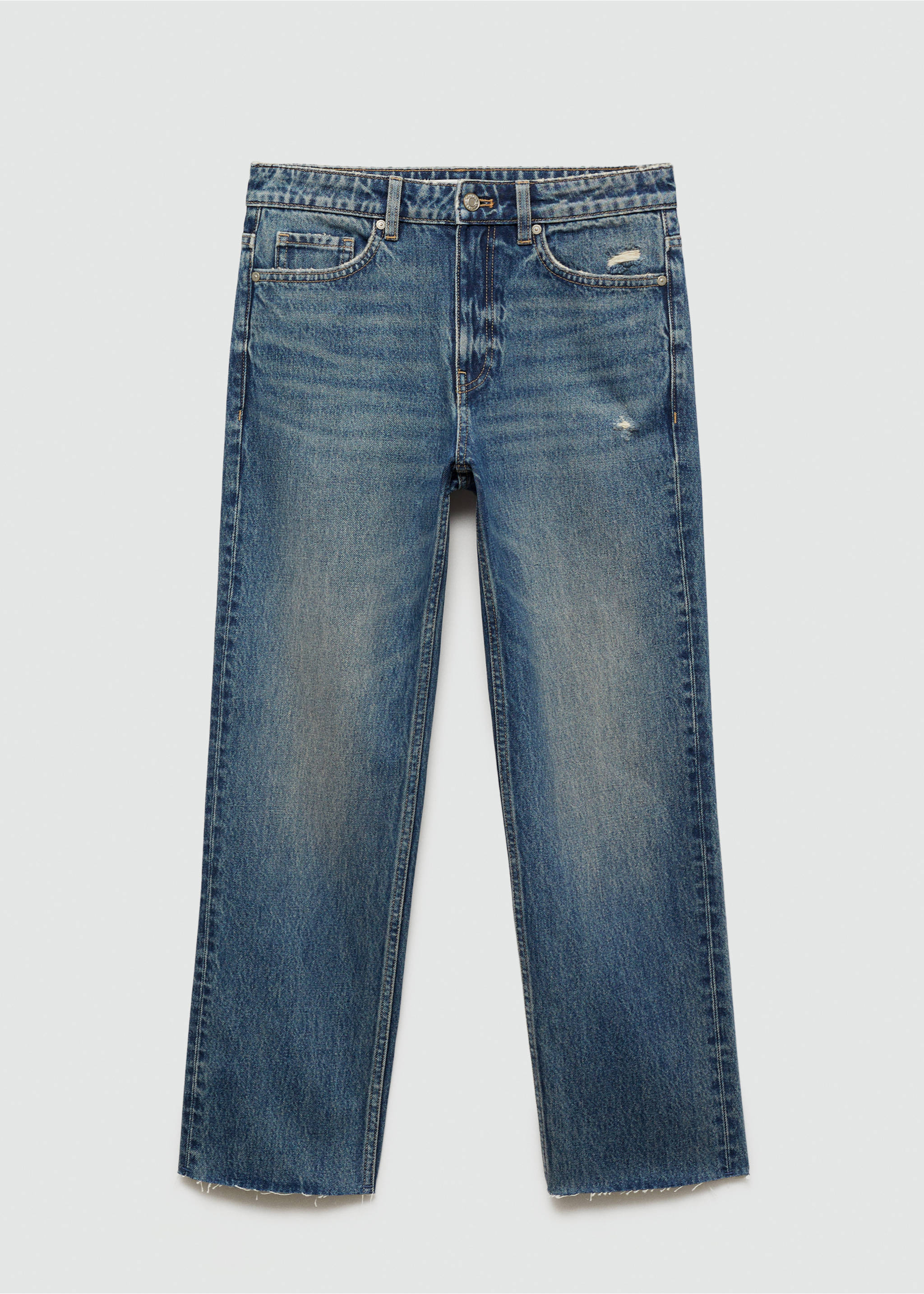 Texans Blanca rectes crop - Article sense model, Blau fosc. Ref: 77004034-00.