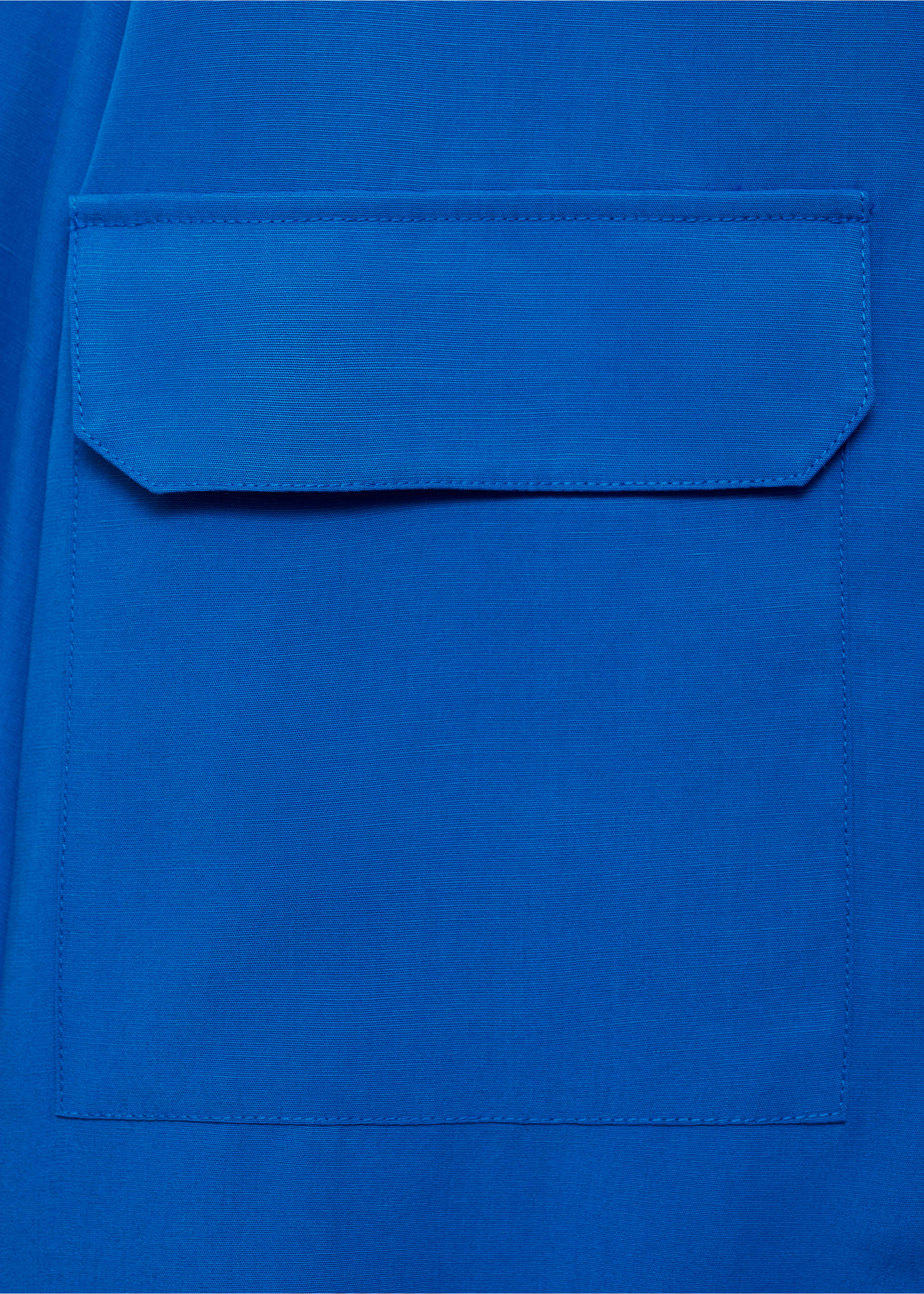 Lyocell shirt with pocket - Details of the article 0, Blue. Ref: 77004035-00.