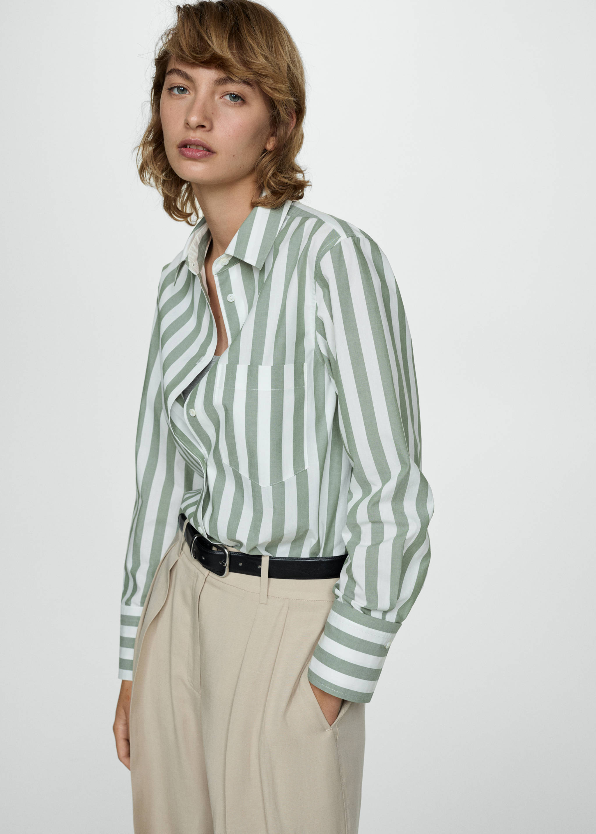 Camicia cotone righe - Piano medio