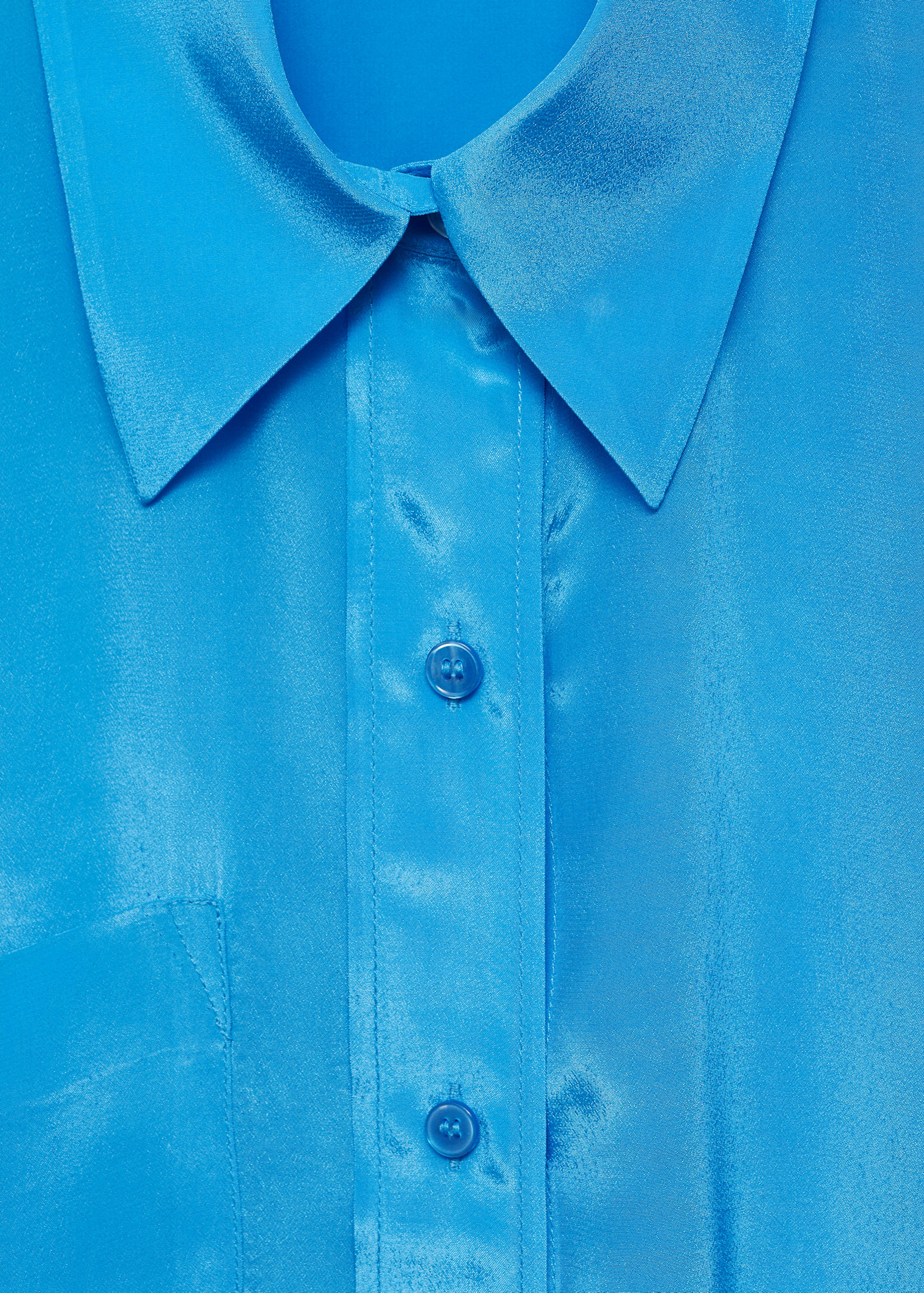 Long satin shirt with asymmetrical closure - Details of the article 8