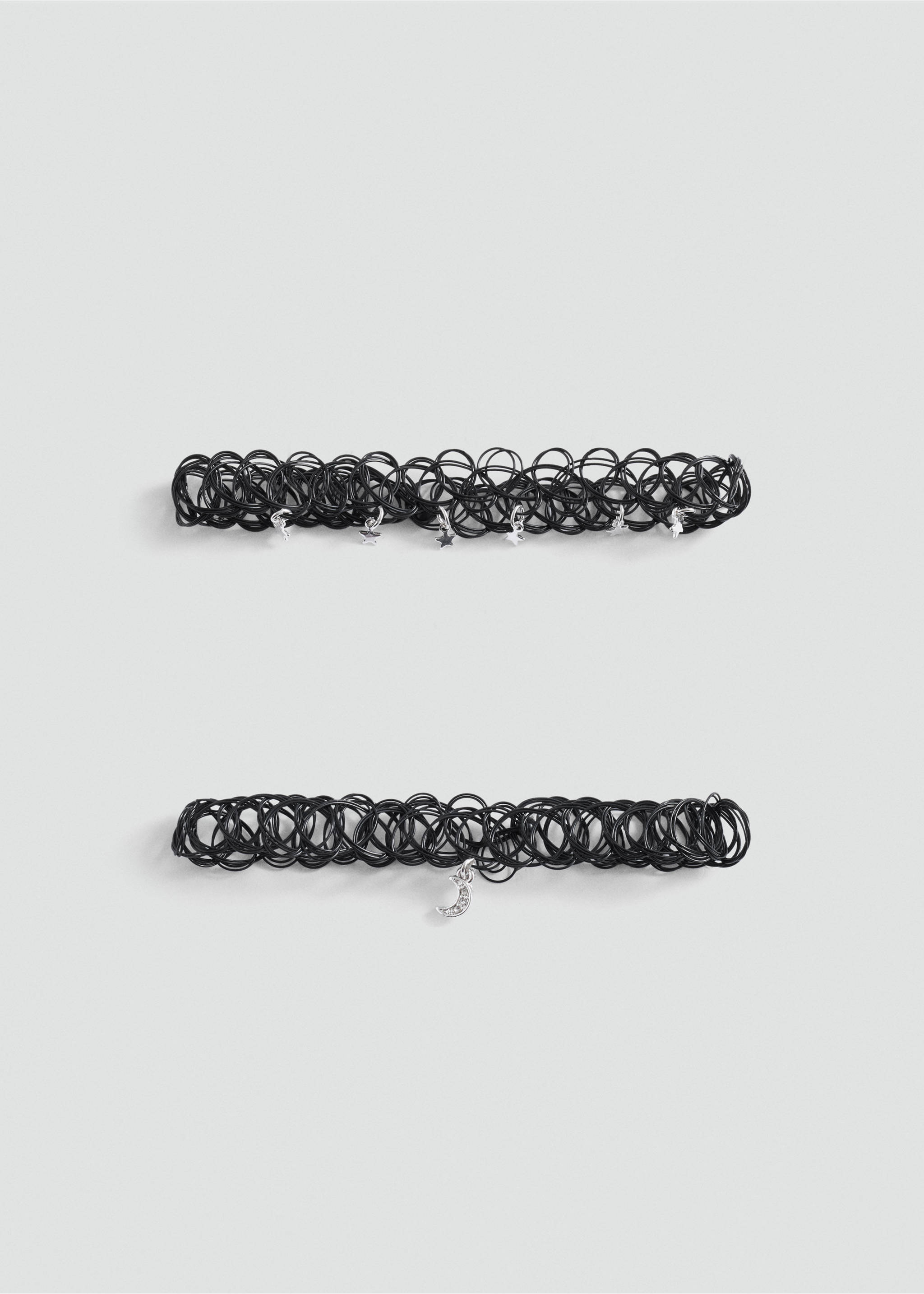 2 Pendant chockers pack - Article without model, Black. Ref: 77004039-00.