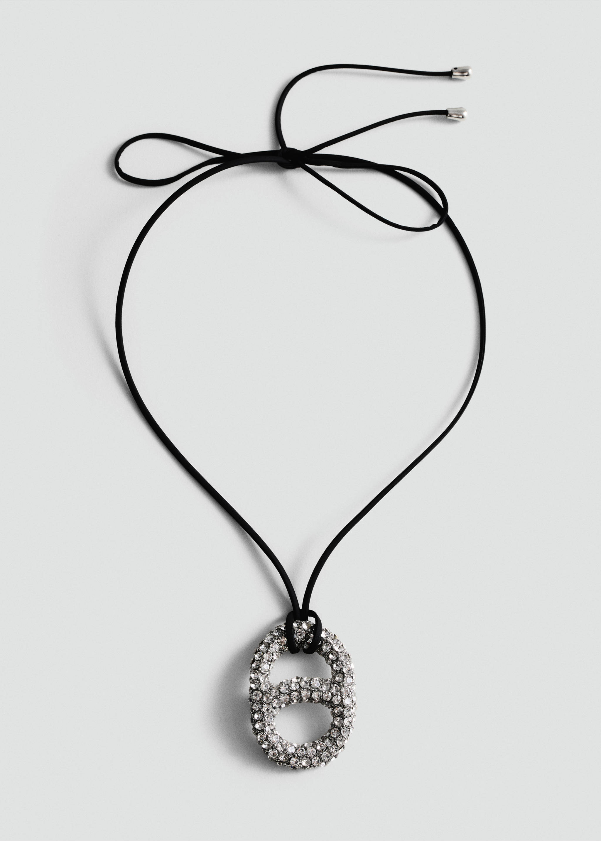 Crystal cord necklace - Article without model, Silver. Ref: 77004053-00.