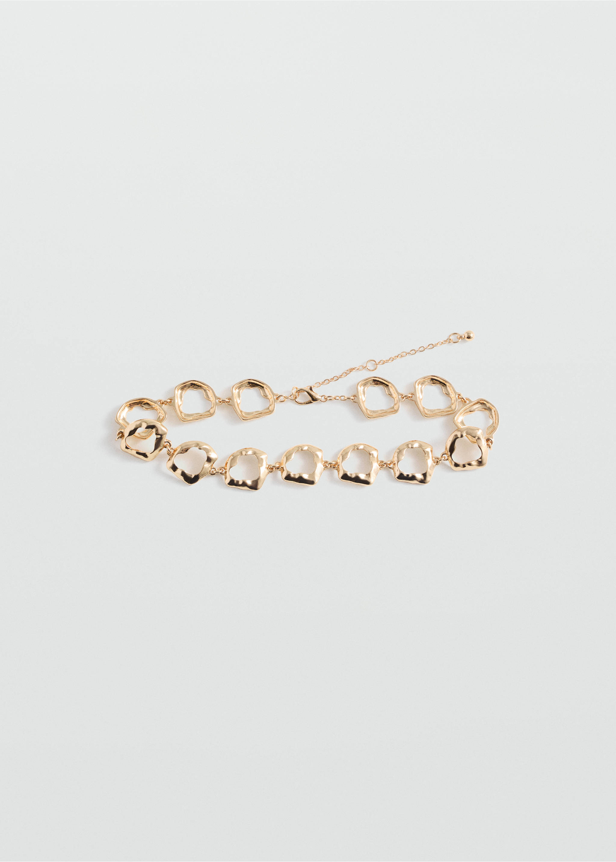 Geometric embellishment necklace - Article without model, Gold. Ref: 77004058-00.