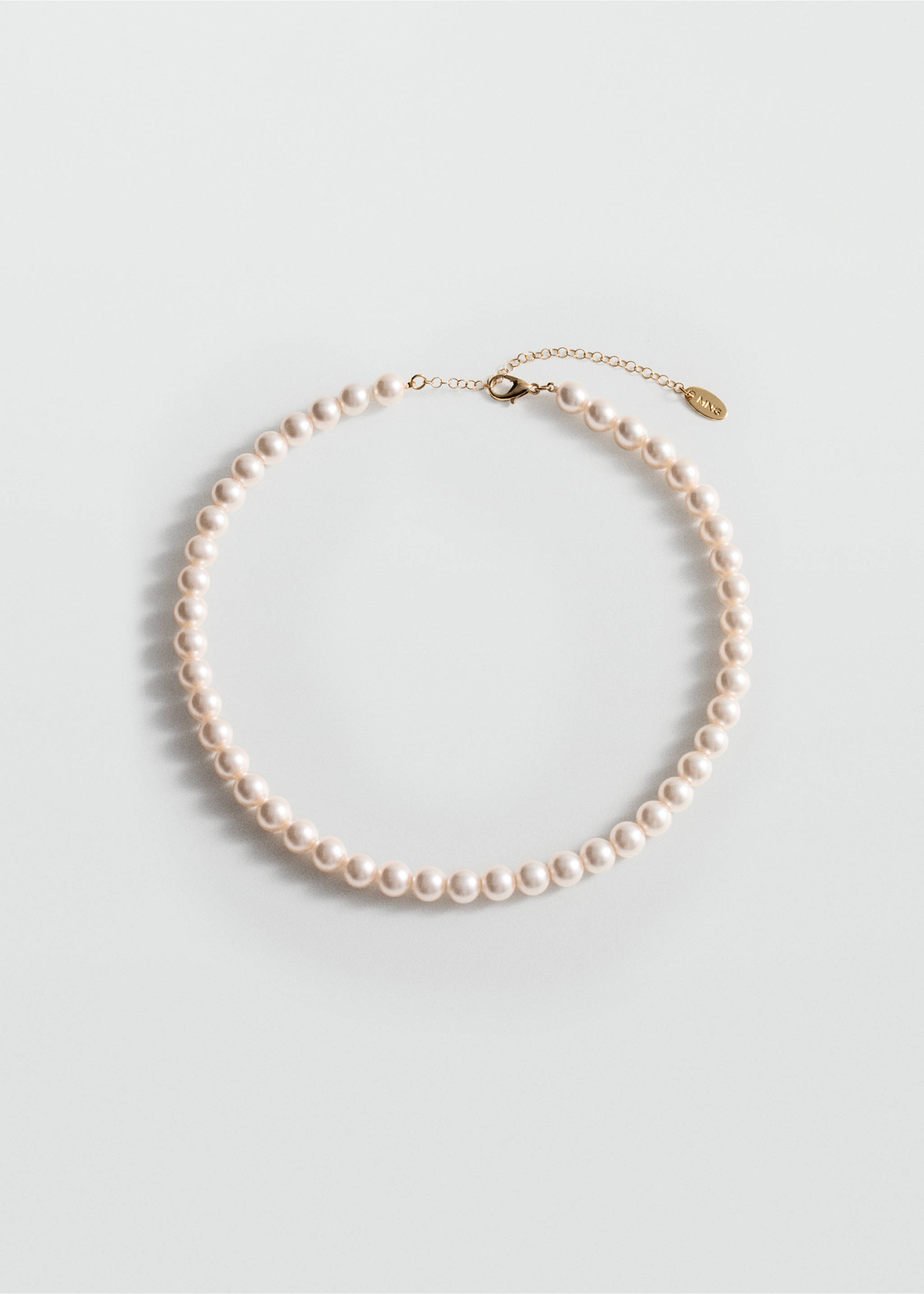 Halsband glaspärlor - Artikel utan modell, Vit. Ref: 77004077-00.