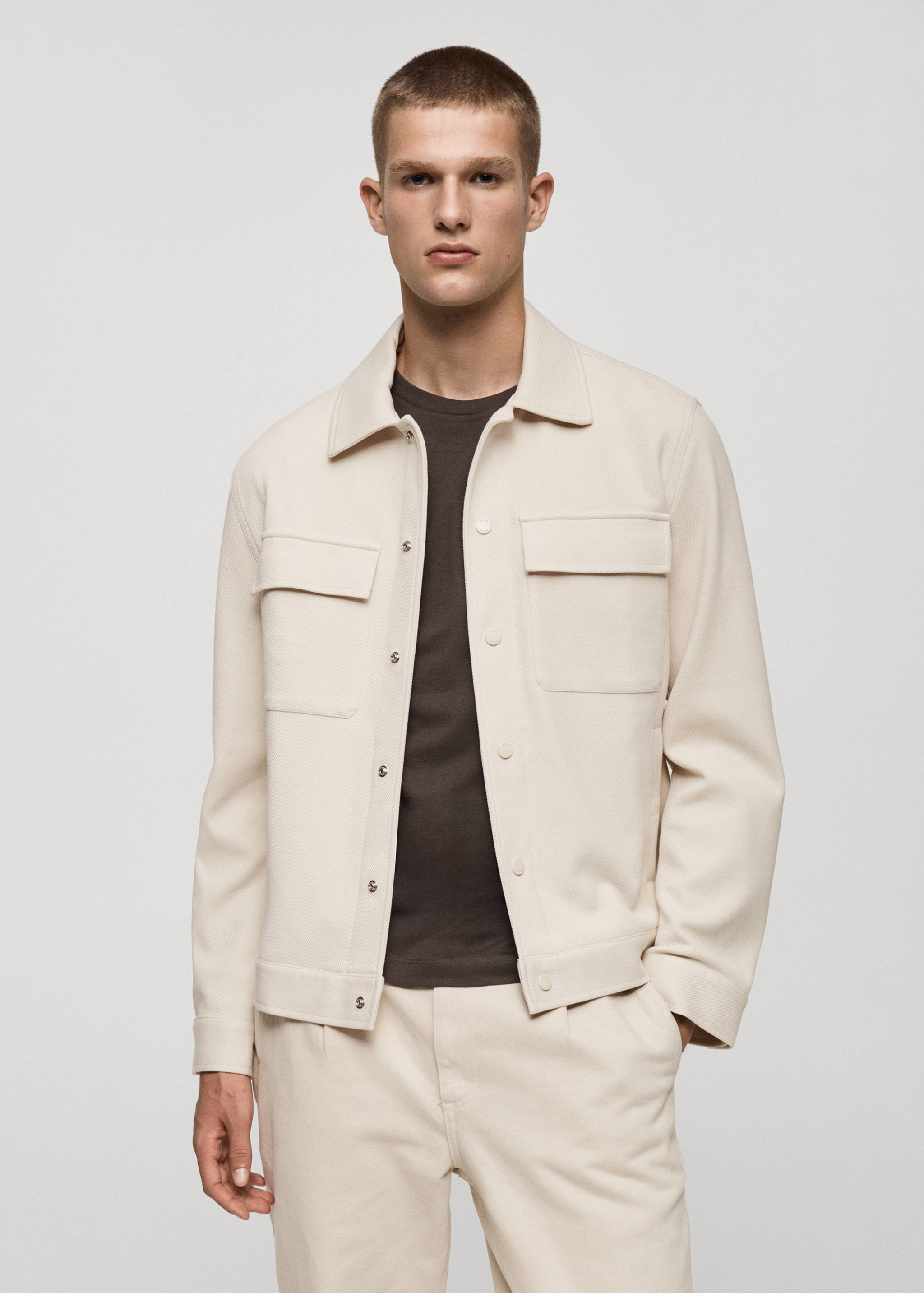 Surchemise twill coton poches - Plan moyen