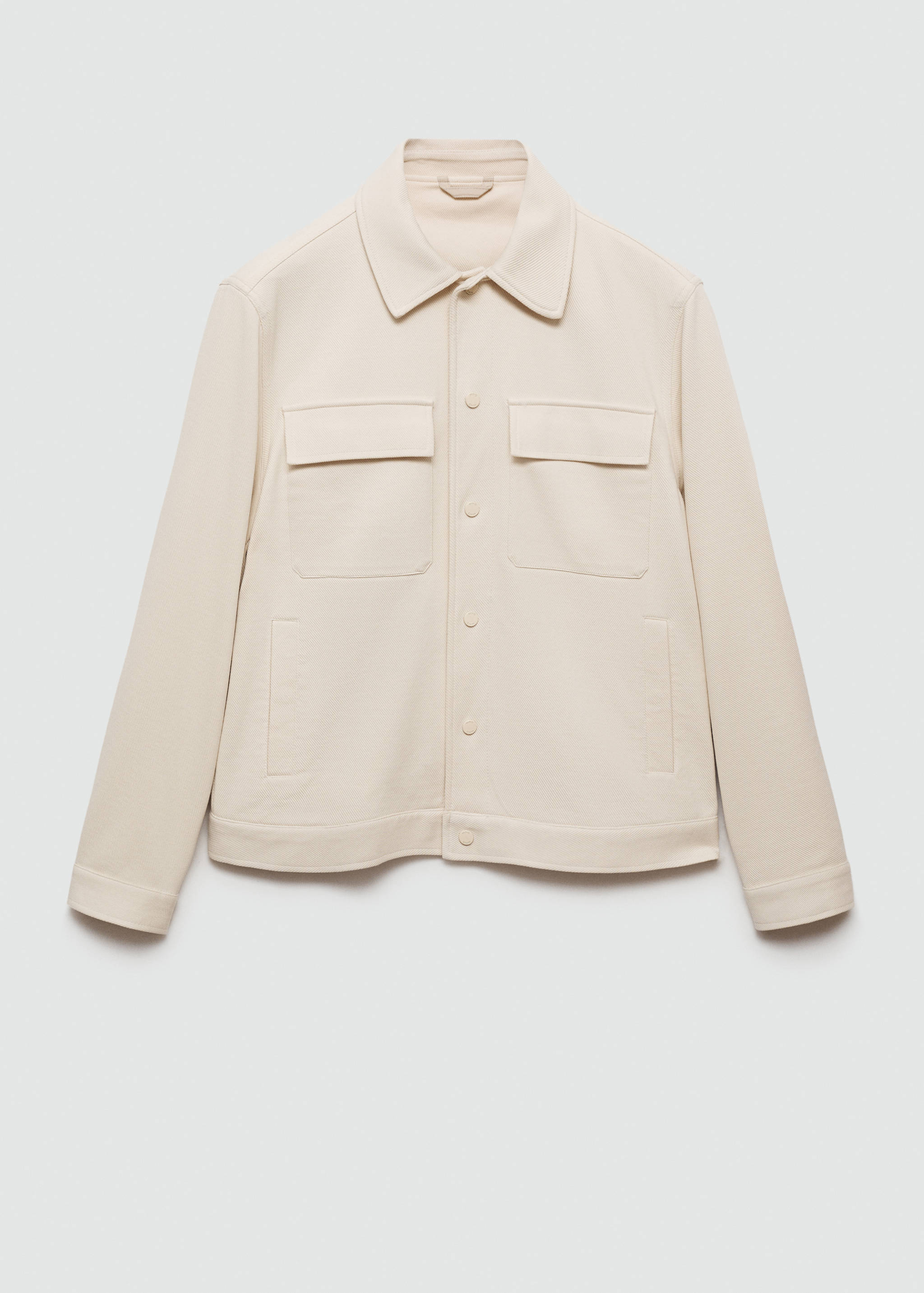 Twill cotton overshirt with pockets - Article without model