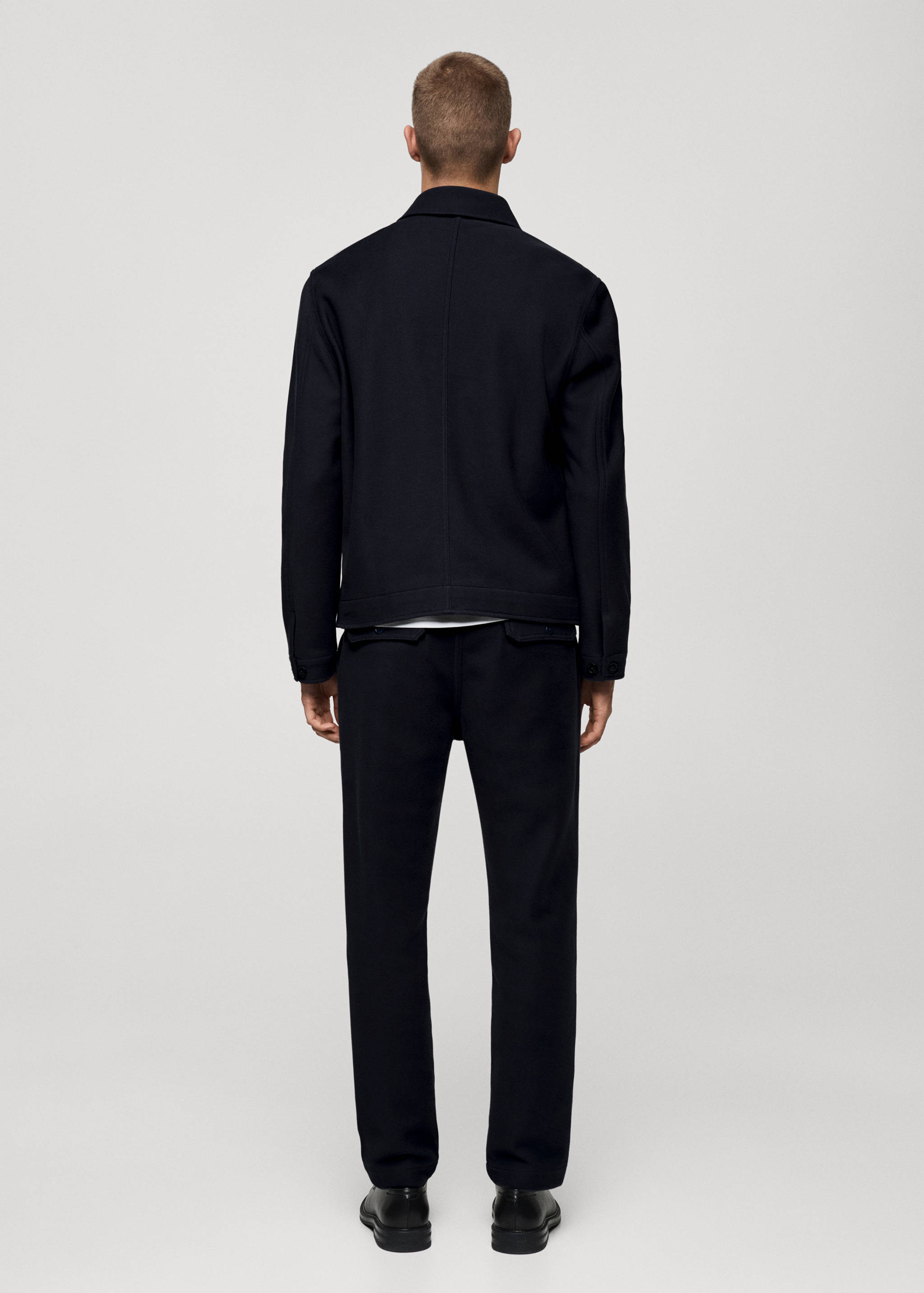 Twill cotton overshirt with pockets - Reverse of the article