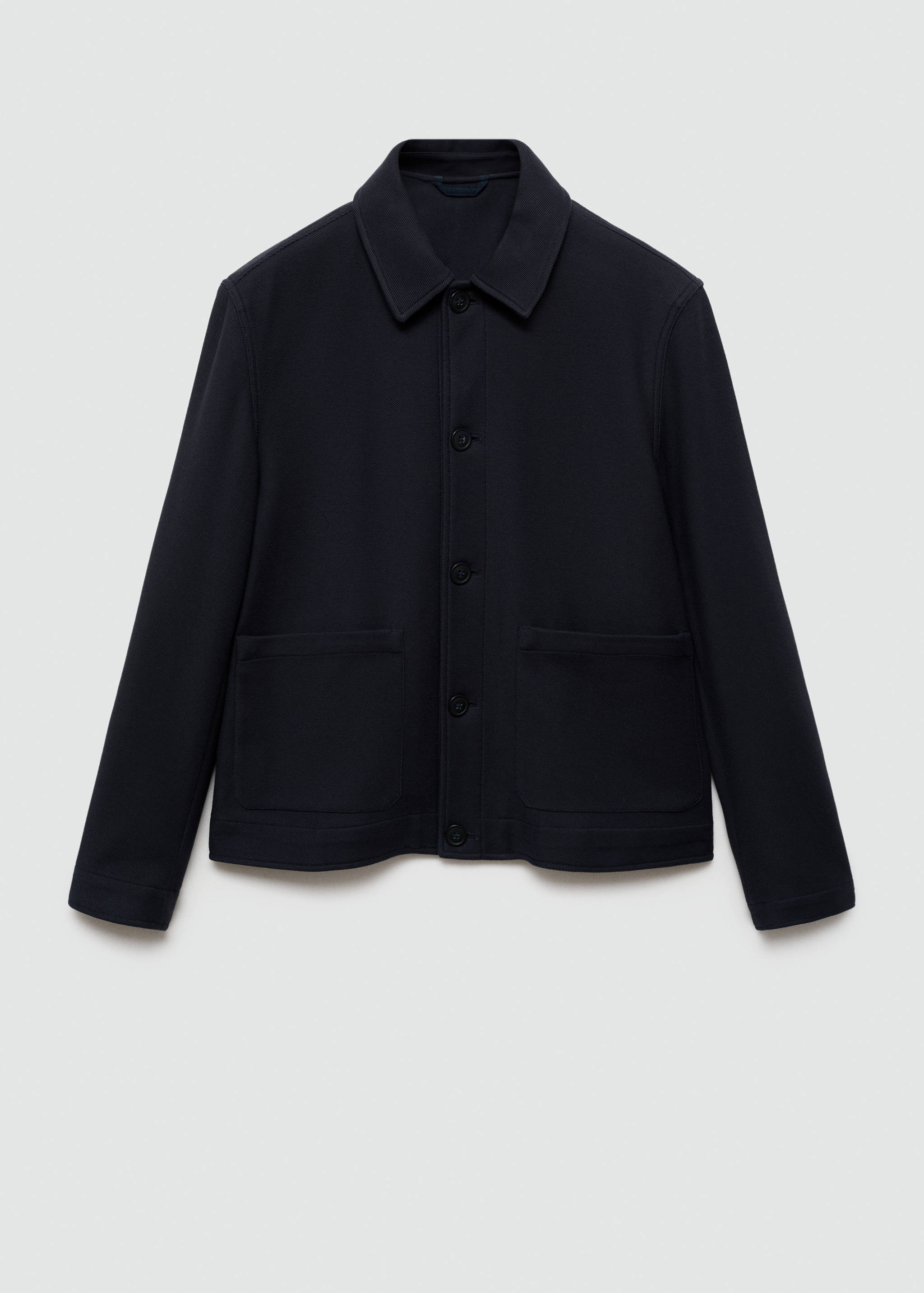 Twill cotton overshirt with pockets - Article without model