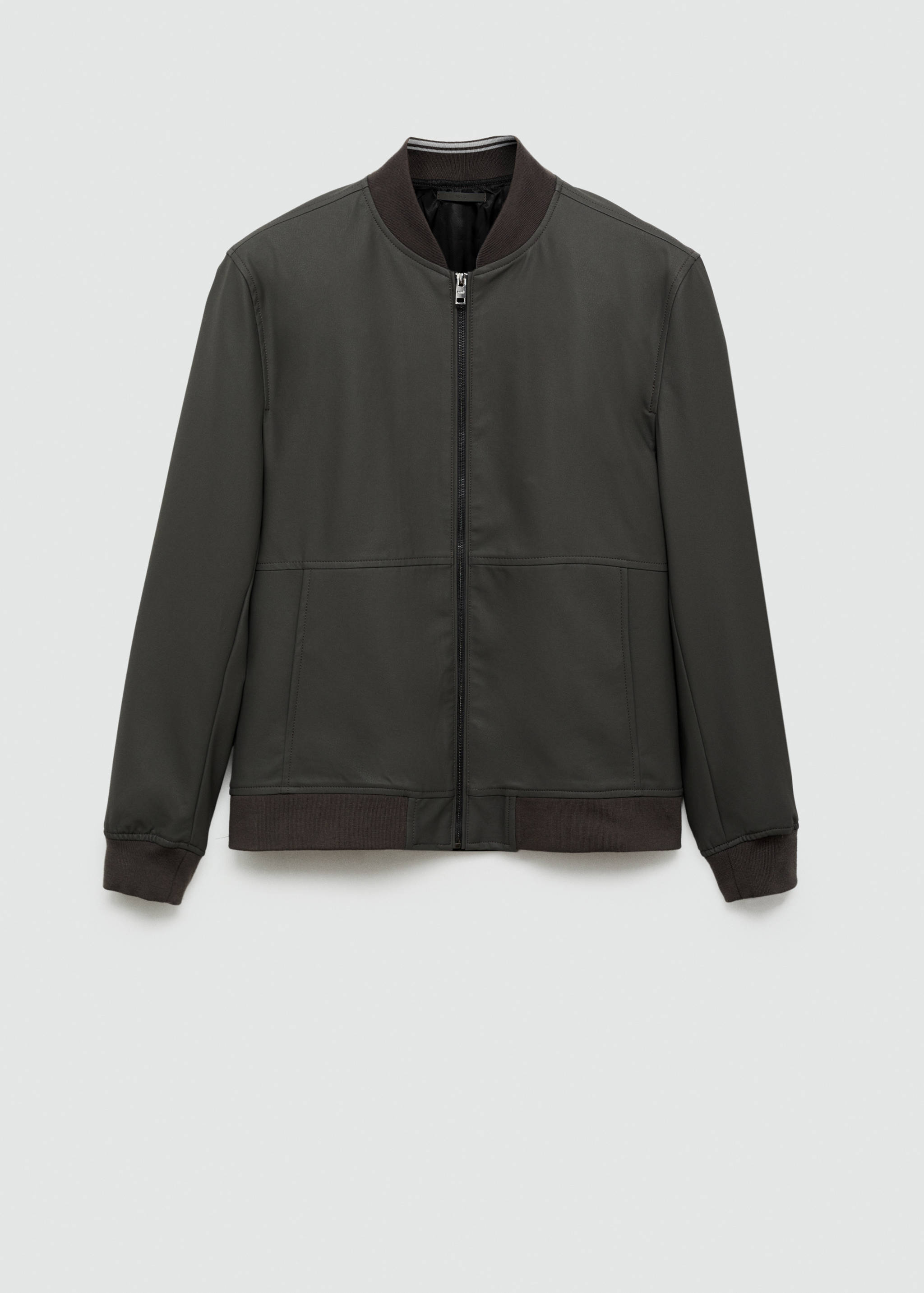 Faux-leather bomber jacket - Article without model
