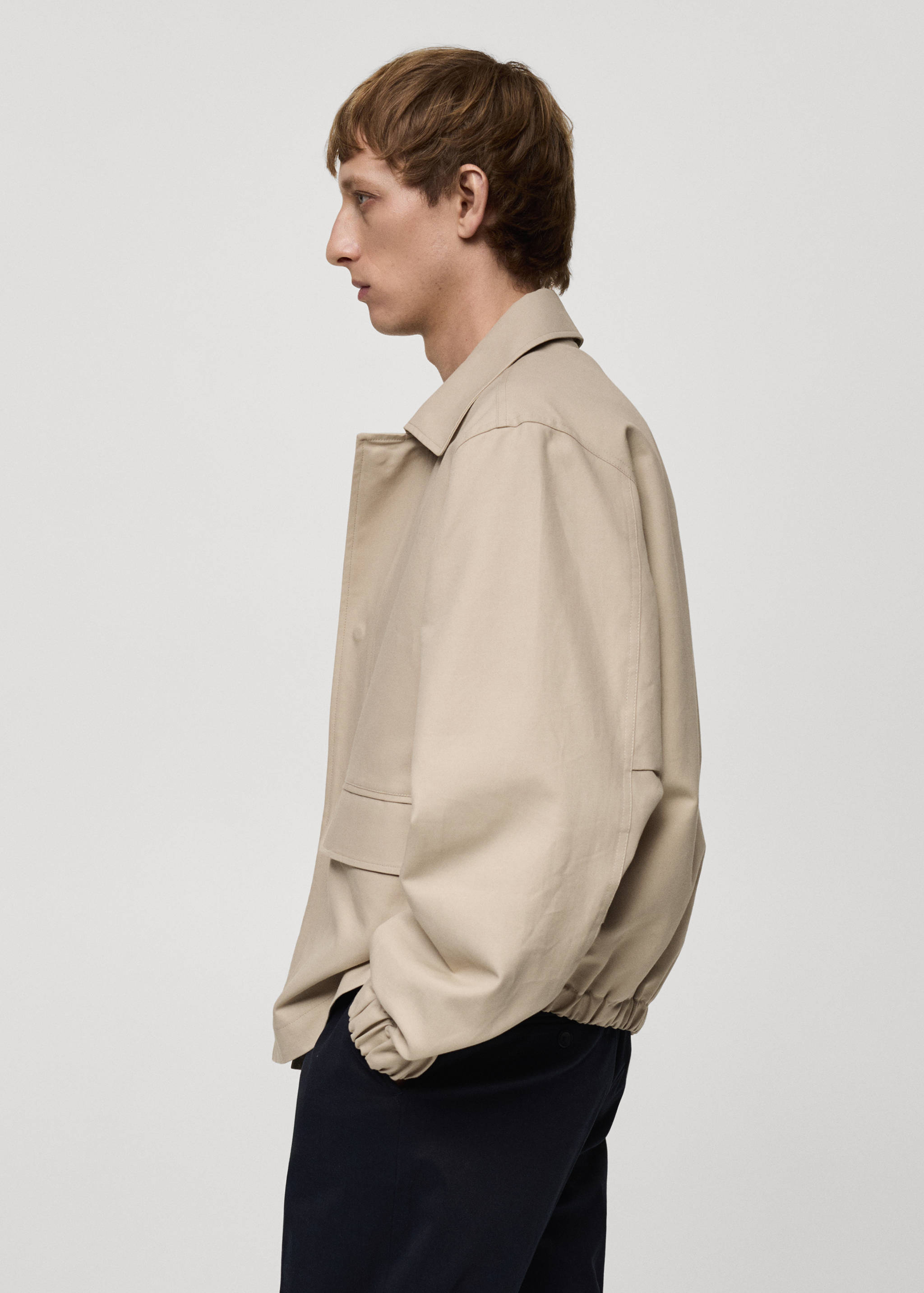 Oversized cotton jacket with pockets - Details of the article 2