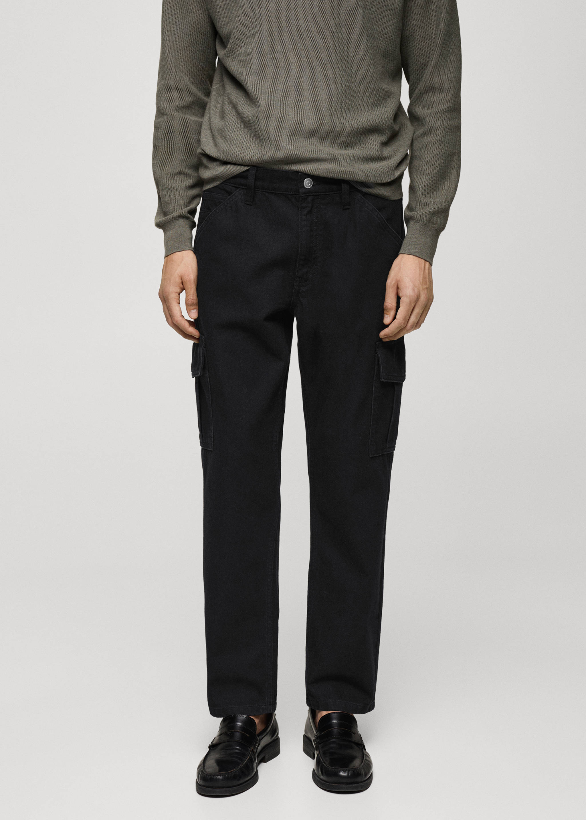 Straight-fit cargo jeans - Medium plane