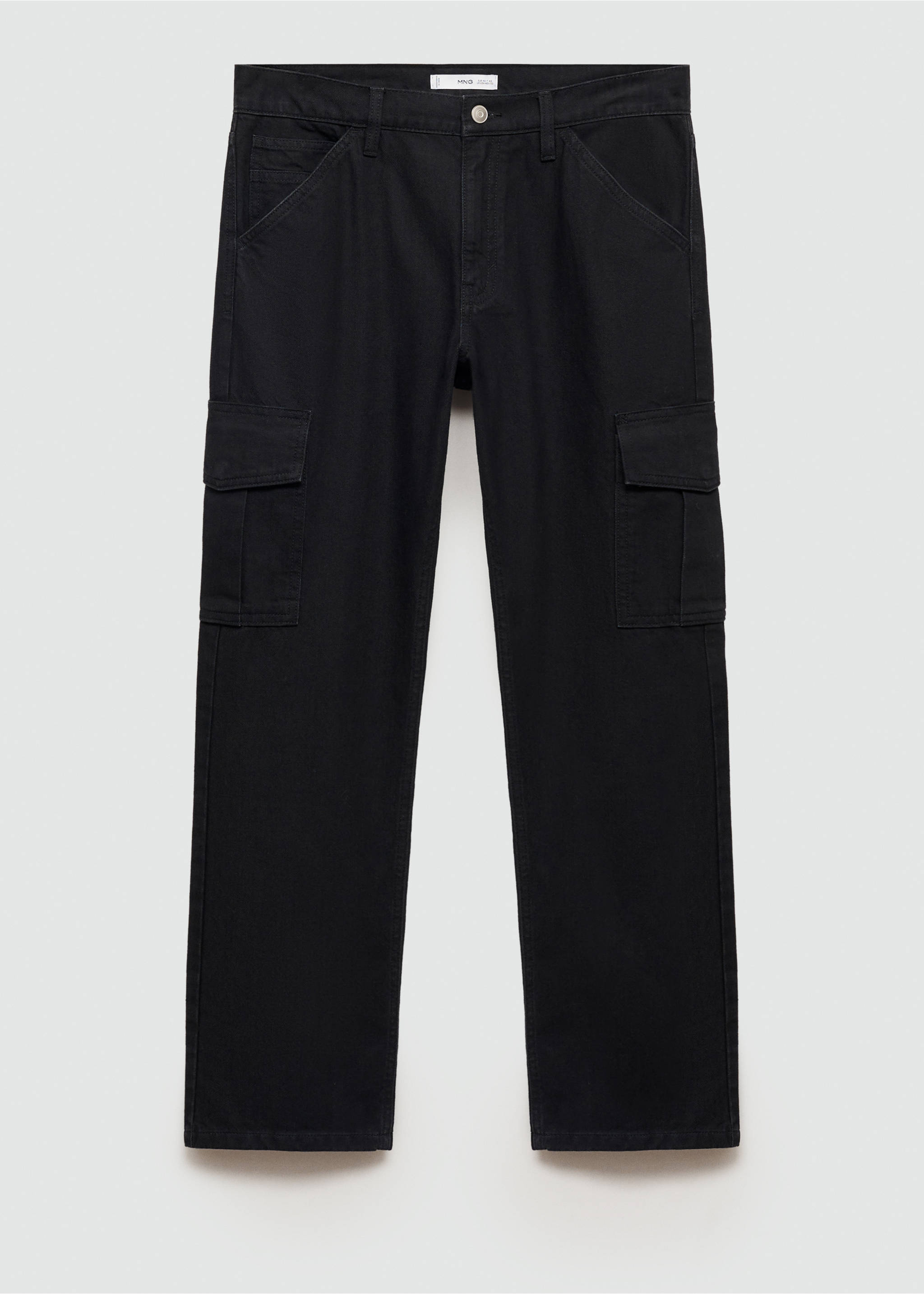 Straightfit cargojeans - Artikel zonder model, Black denim. Ref: 77004446-00.