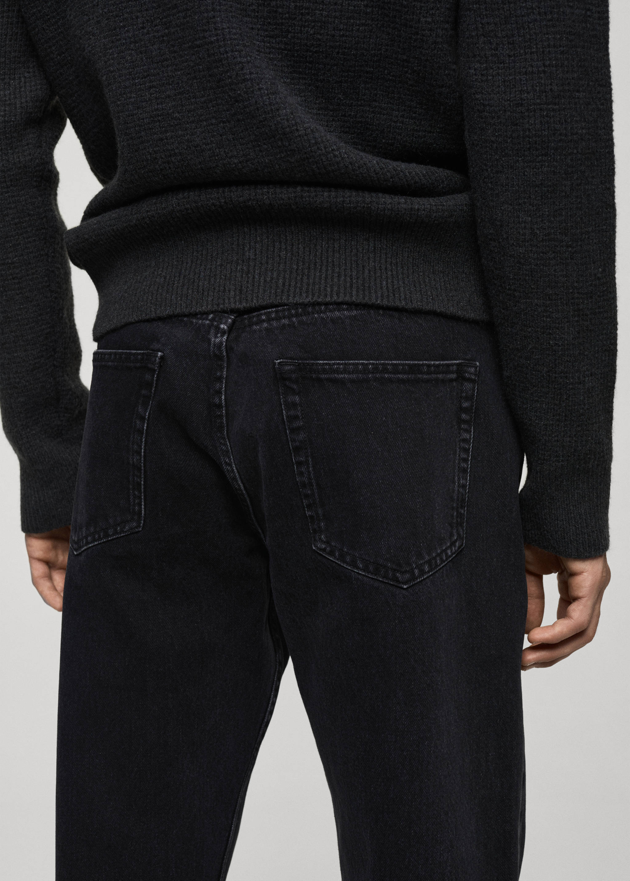 Bob regular-fit black jeans - Details of the article 6