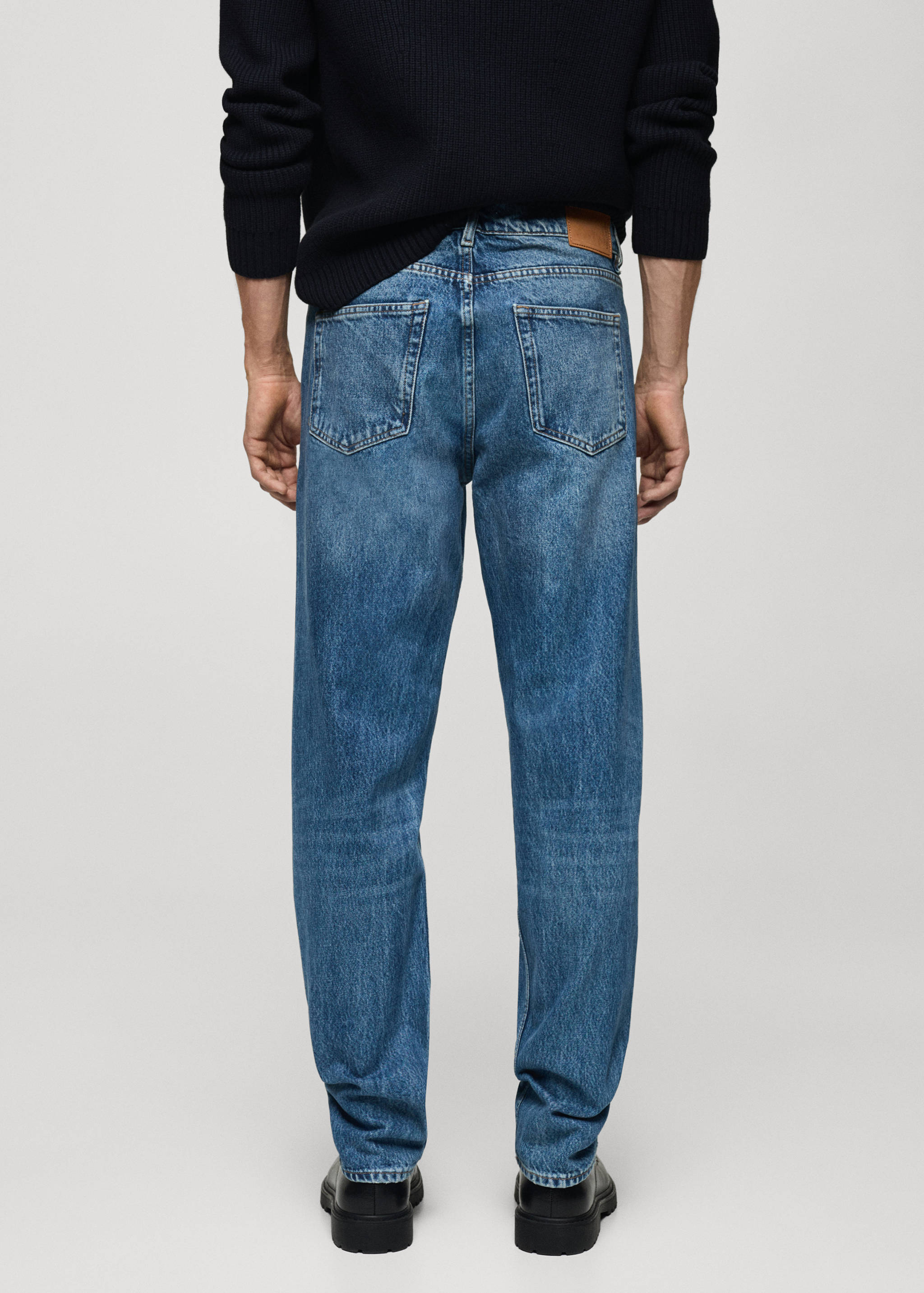 Regular fit medium wash Bob jeans - Reverse of the article