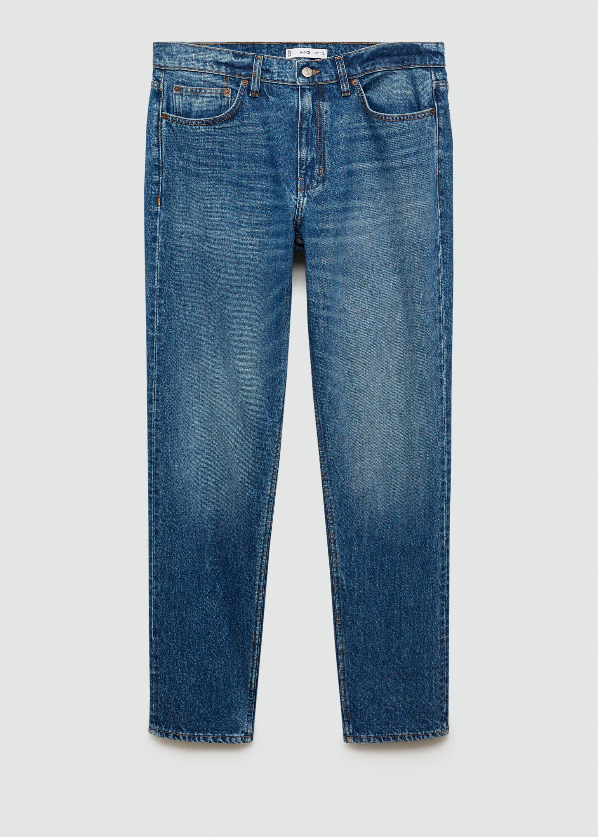 Regular fit medium wash Bob jeans - Article without model, Dark Blue. Ref: 77004452-00.