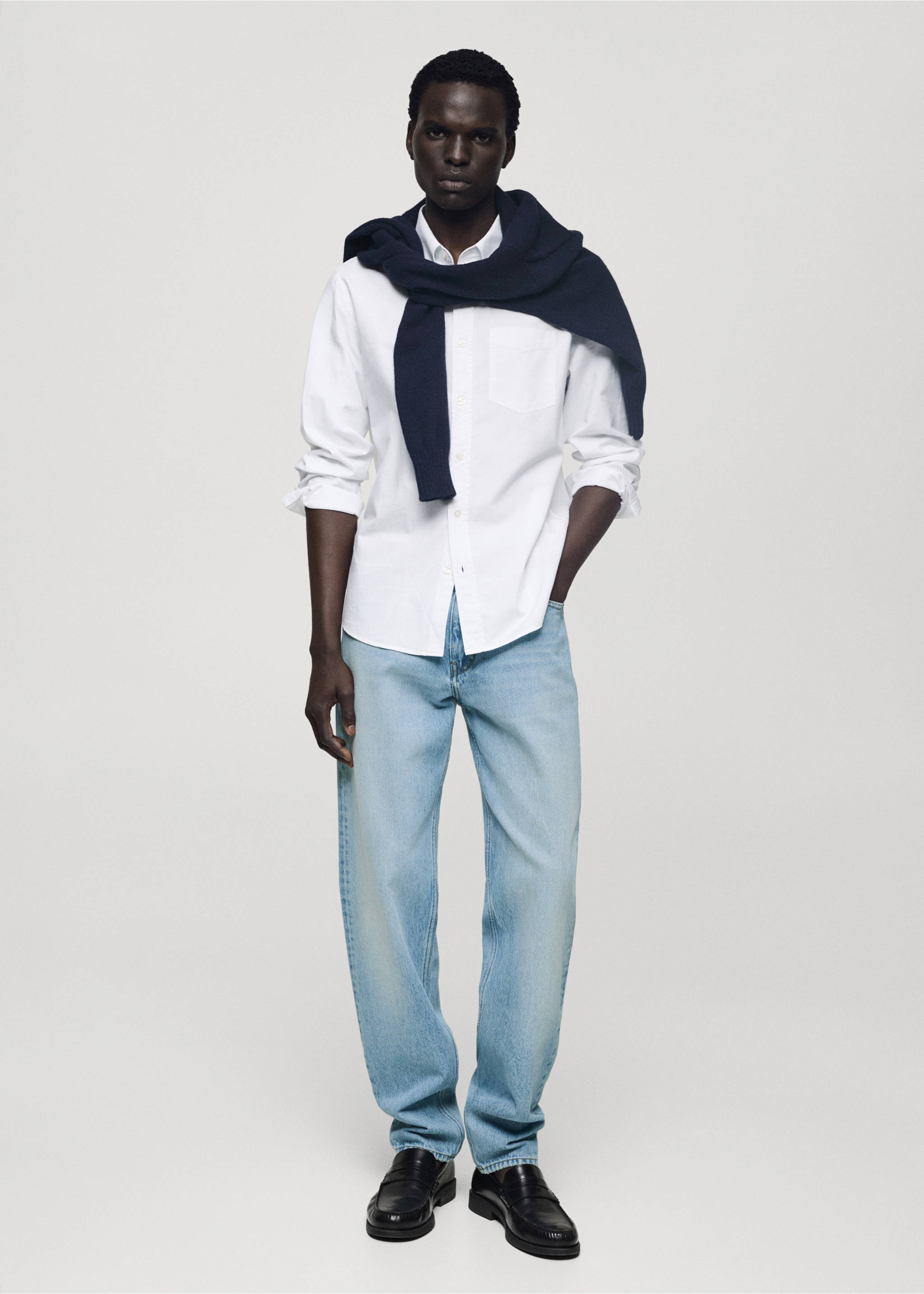 Bob regular-fit light-wash jeans - General plane, Medium Blue. Ref: 77004453-00.