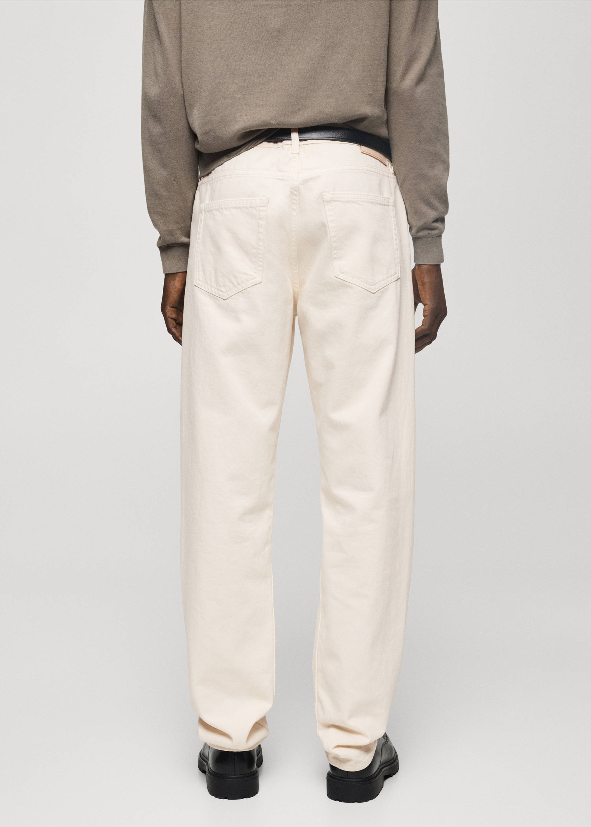 Bob regular-fit jeans - Reverse of the article, Ecru. Ref: 77004454-00.