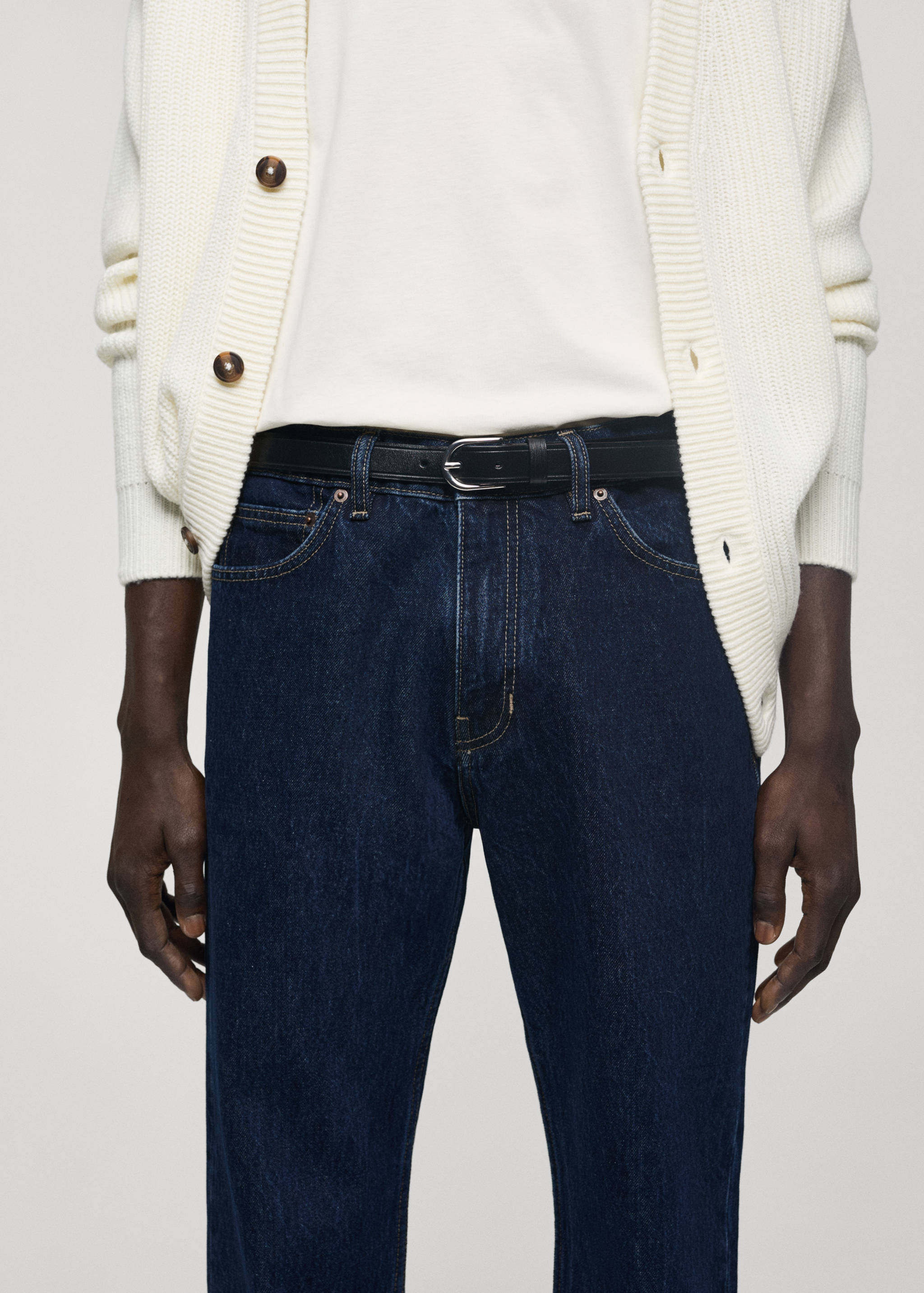 Regular fit dark wash Bob jeans - Details of the article 1