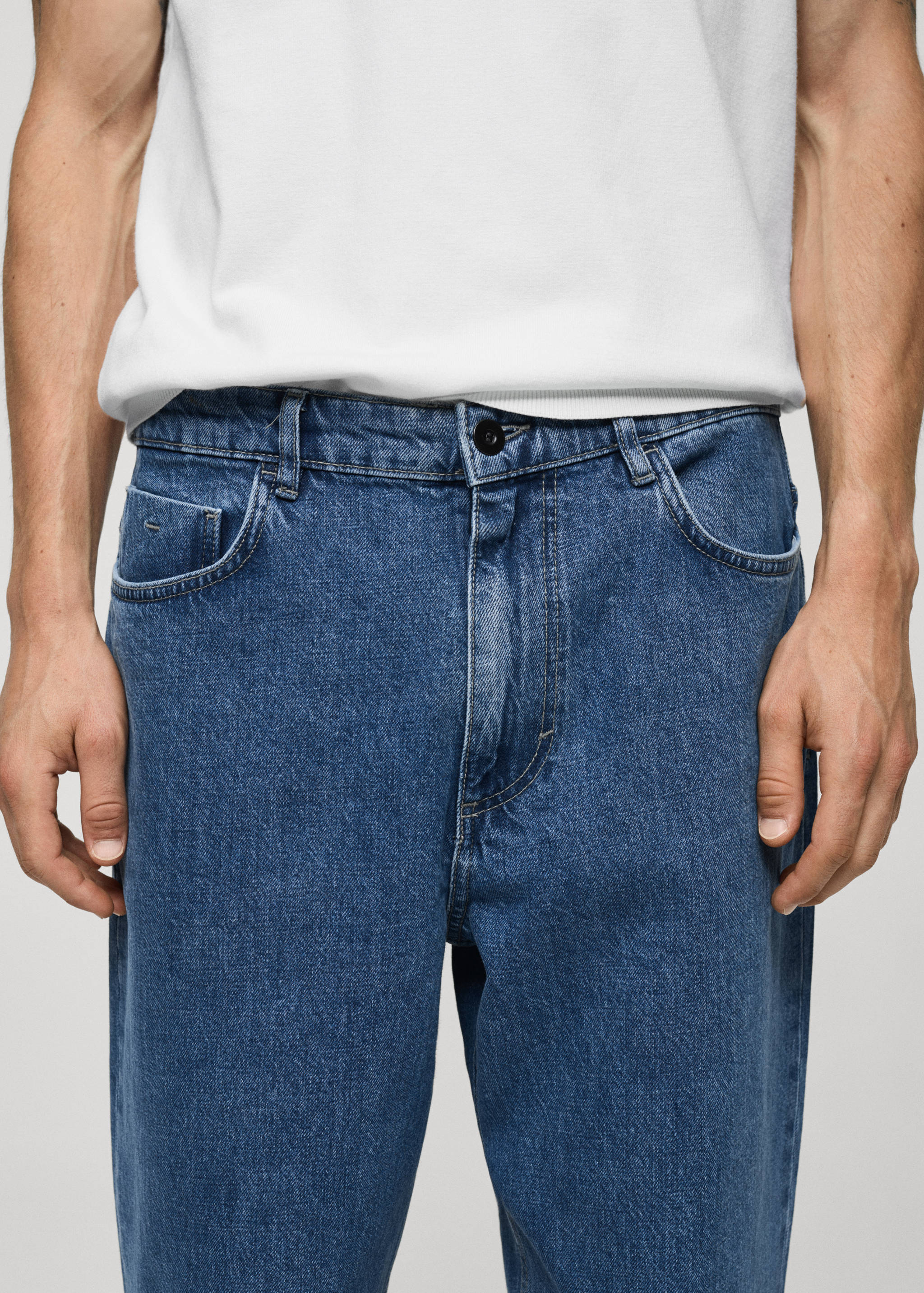 Relaxed Fit-Jeans in Cropped-Länge - Detail des Artikels 1