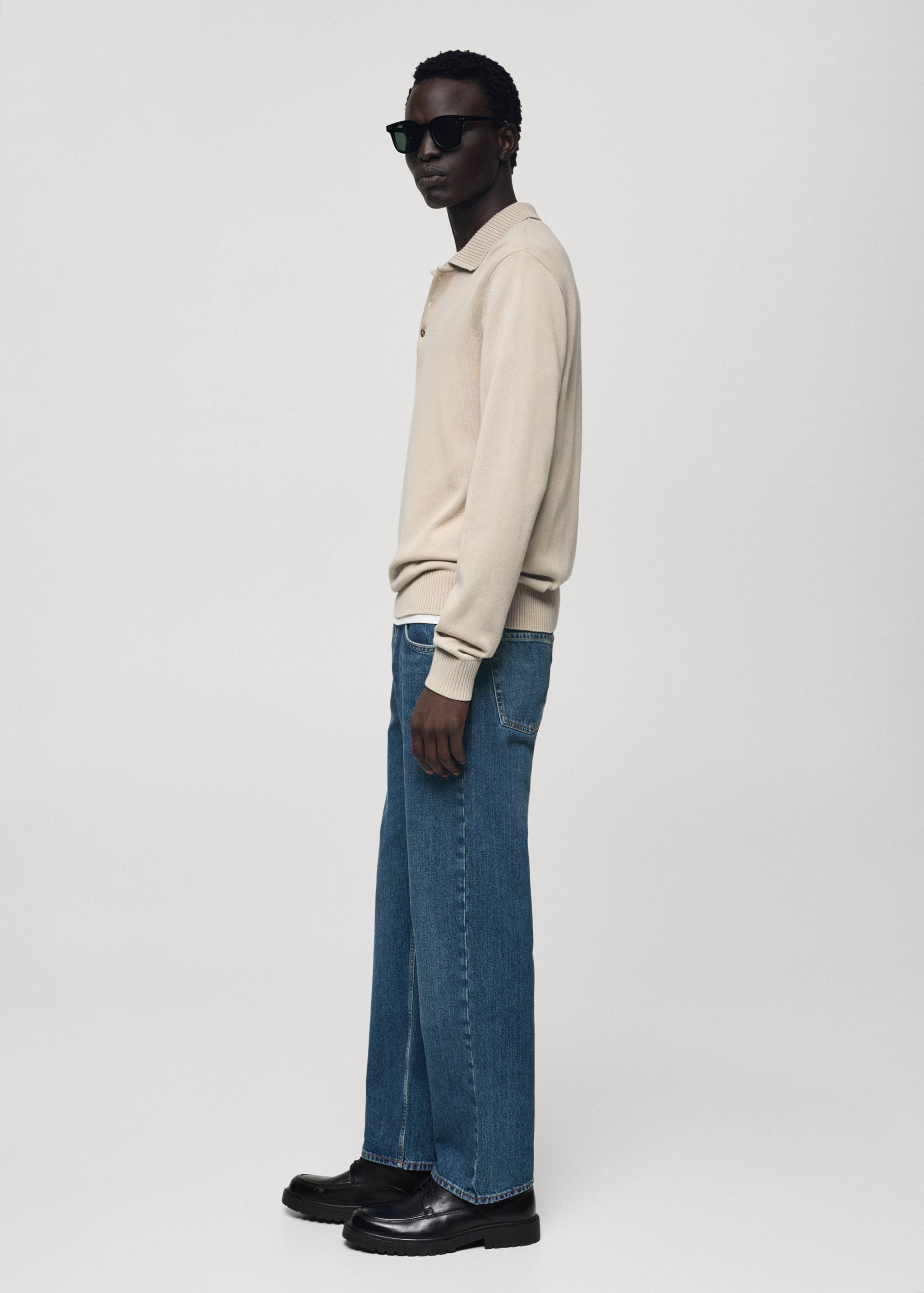 Dark wash straight fit jeans - Details of the article 2