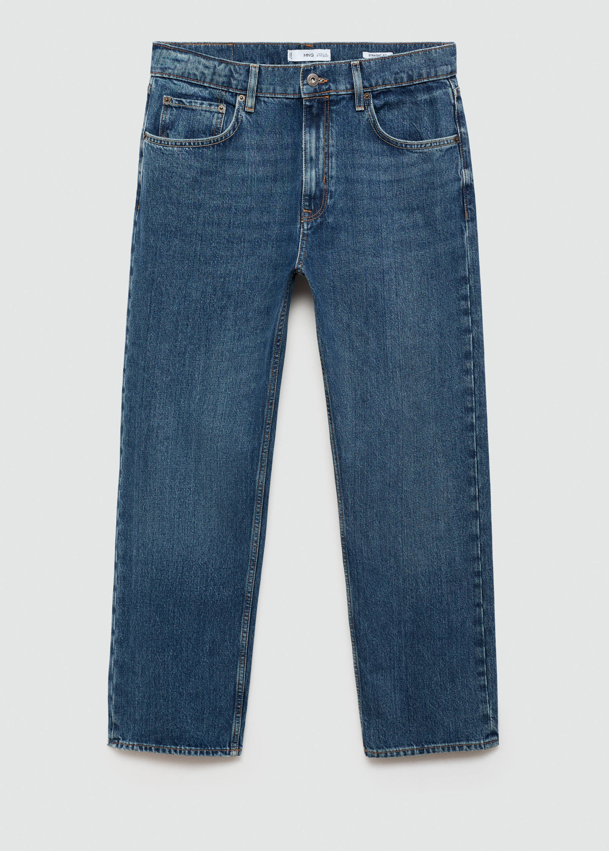 Straight-fit jeans met donkere wassing - Artikel zonder model