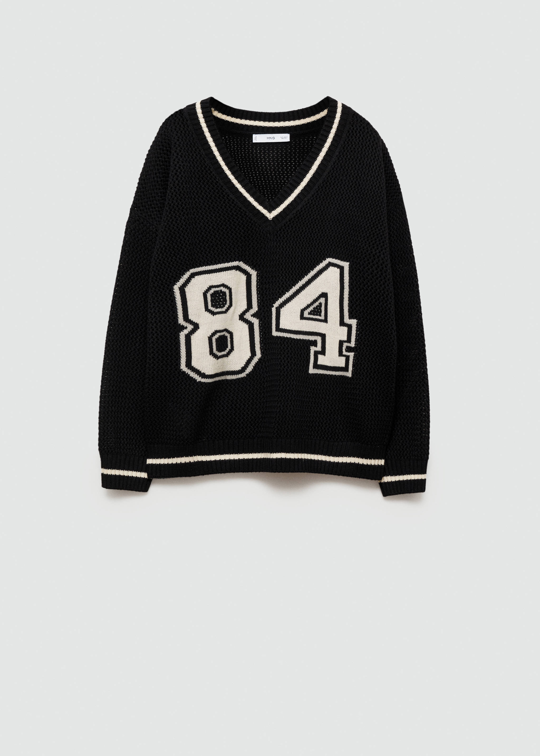 Camisola oversize com gola em V - Artigo sem modelo